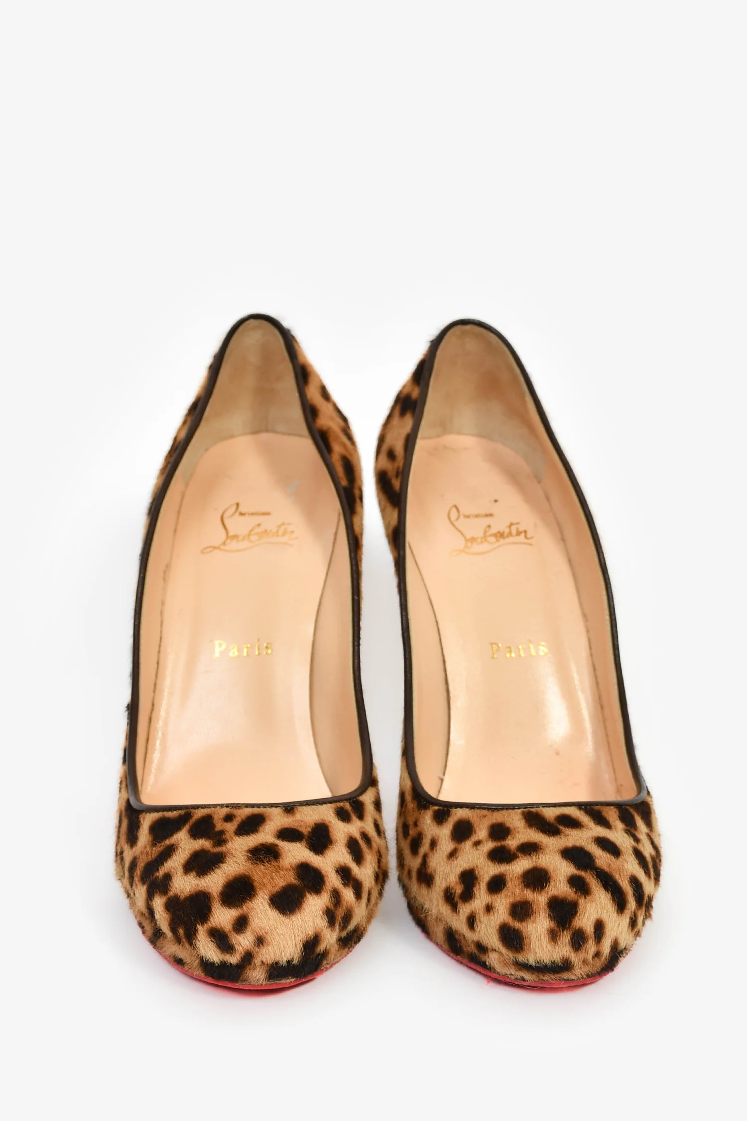 Christian Louboutin Leopard Print Pony Hair Heels Size 40