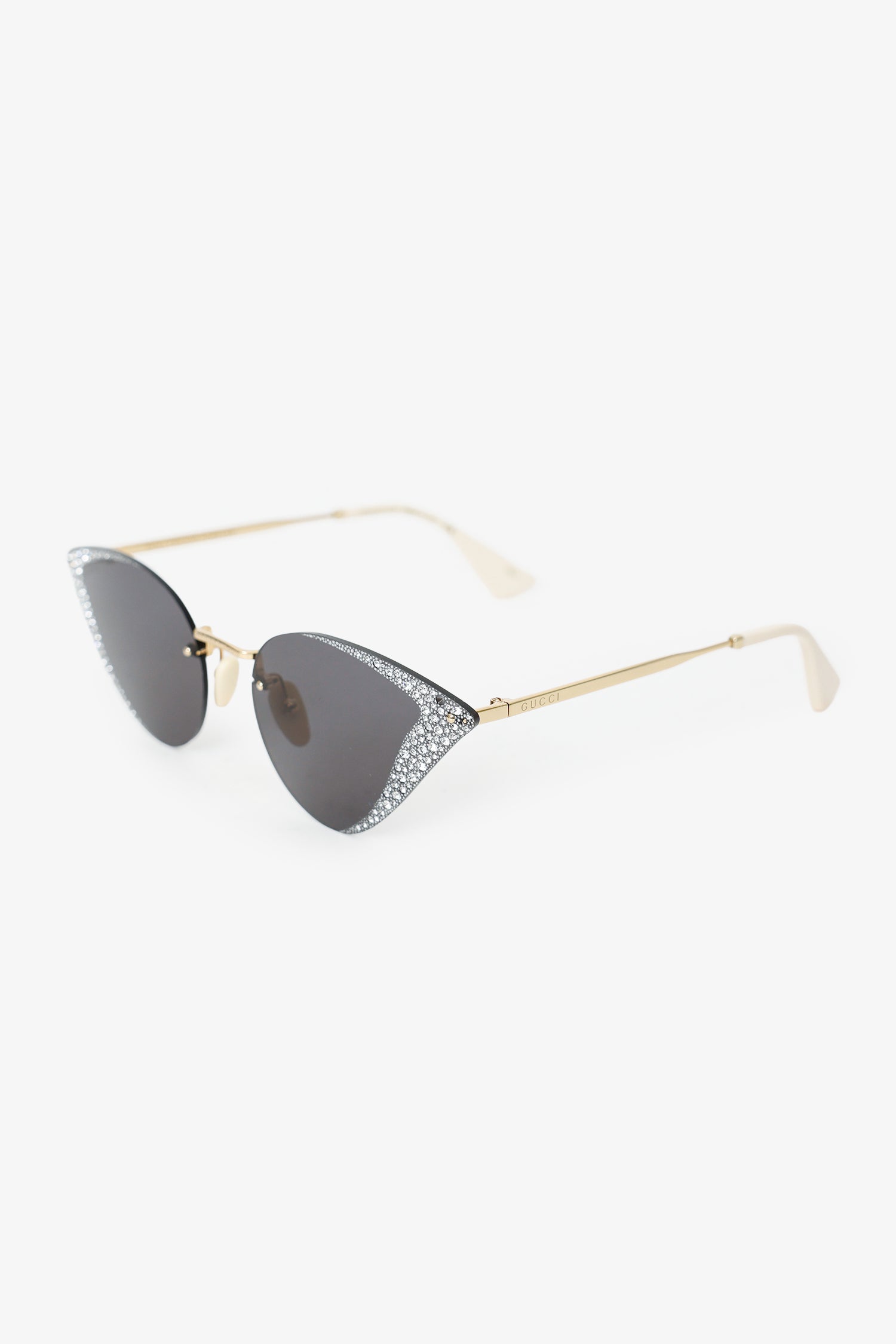 Gucci Crystal Cat Eye Hollywood Forever Sunglasses