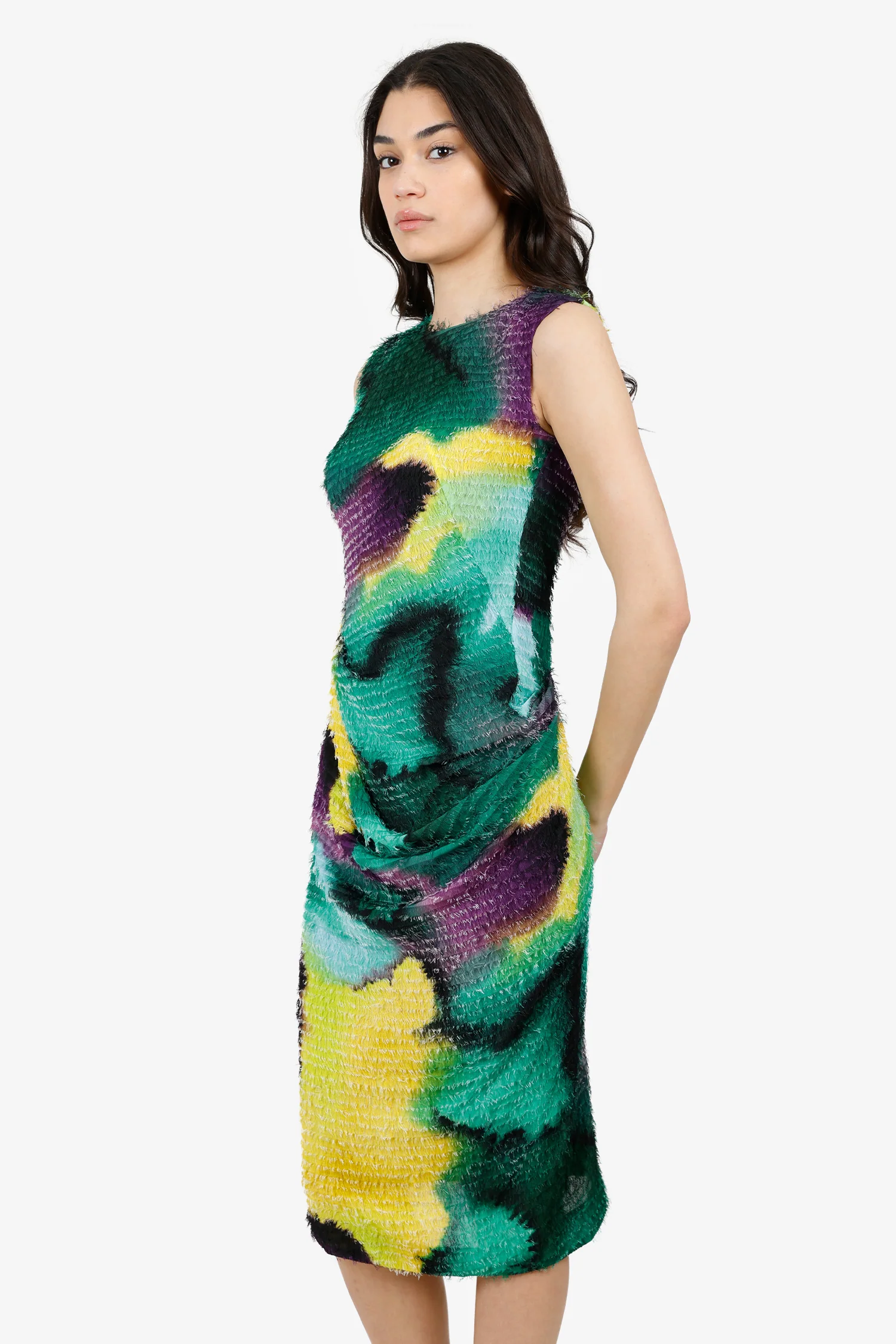 Dries Van Noten Multicolour Fringe Dress Size 38