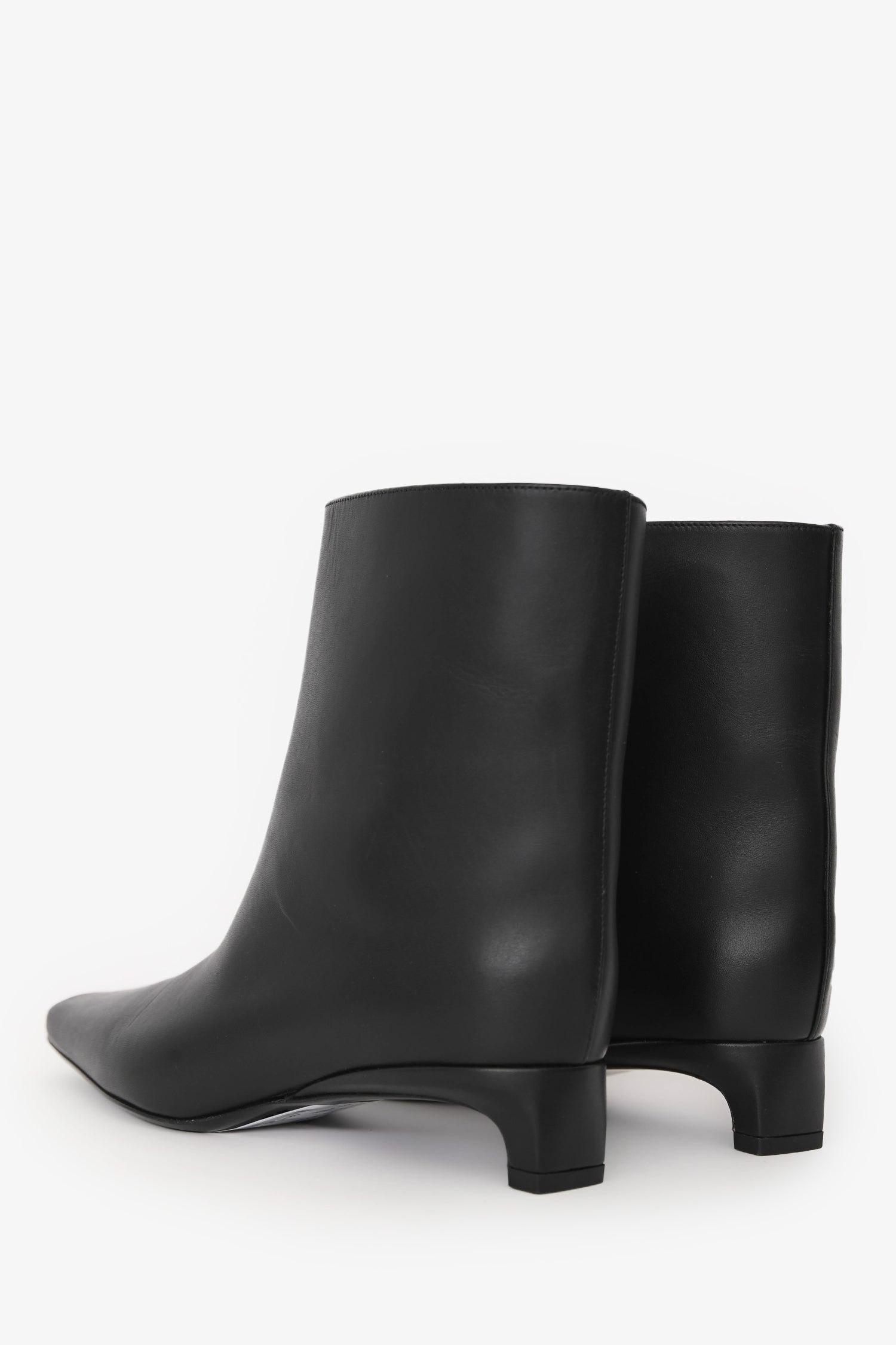 Loulou Black Leather 'Celine' Ankle Boots Size 35