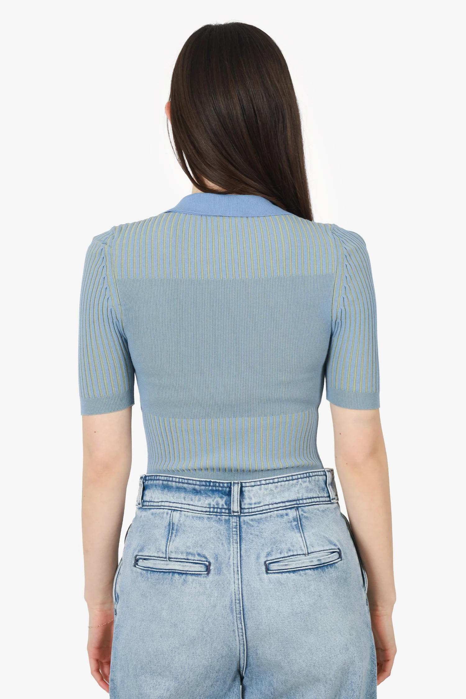 Jacquemus Blue 'Le Body Yauco' Bodysuit Size 38
