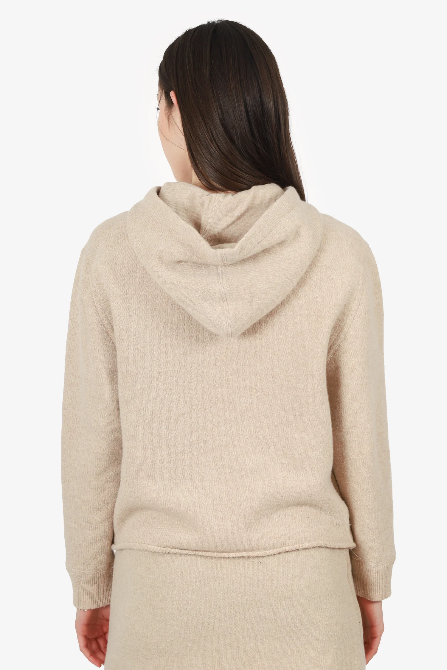 Miu Miu Beige Wool/Cashmere Zip-up Hoodie Size 36