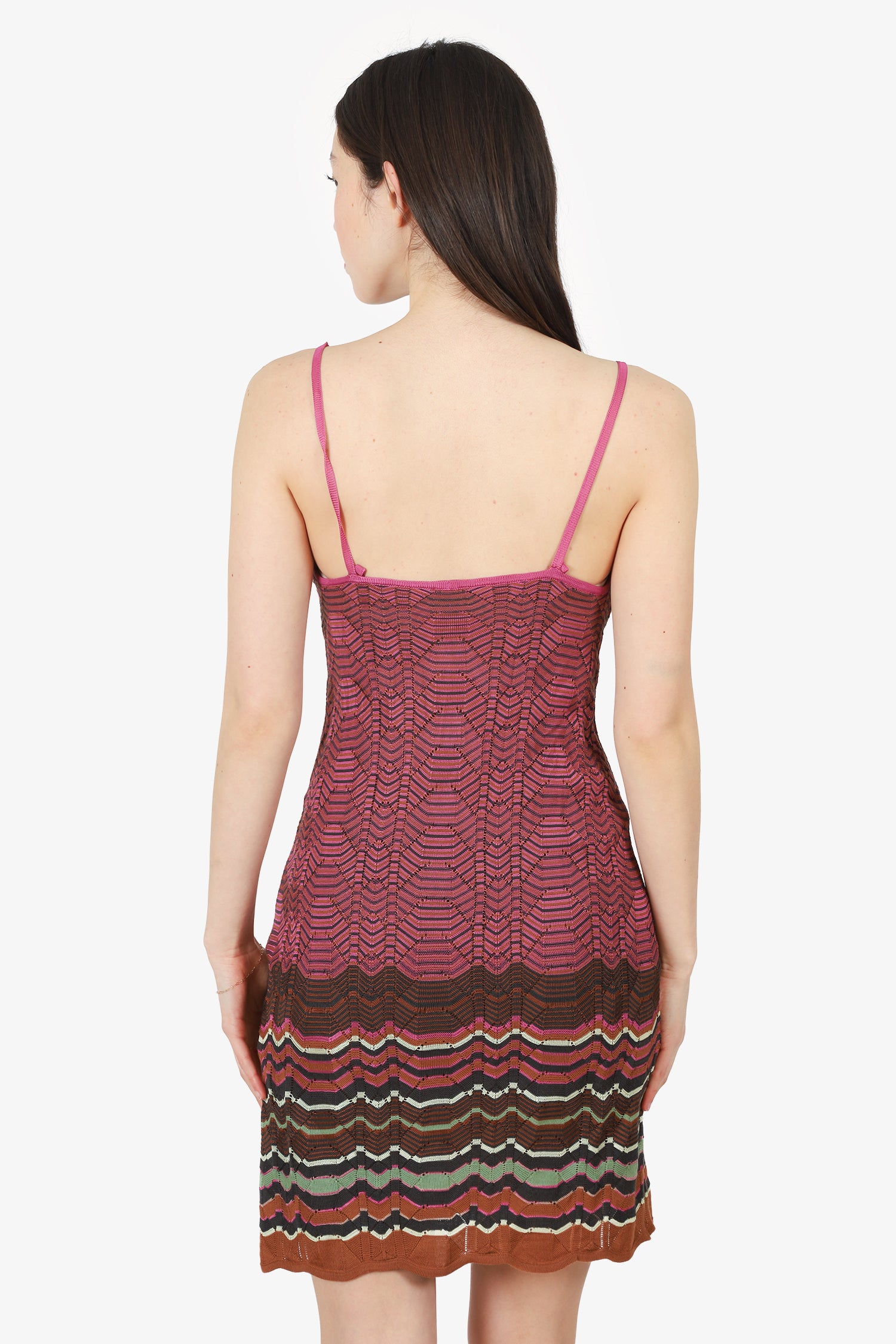 M Missoni Chevron Print Knit Dress Size 40