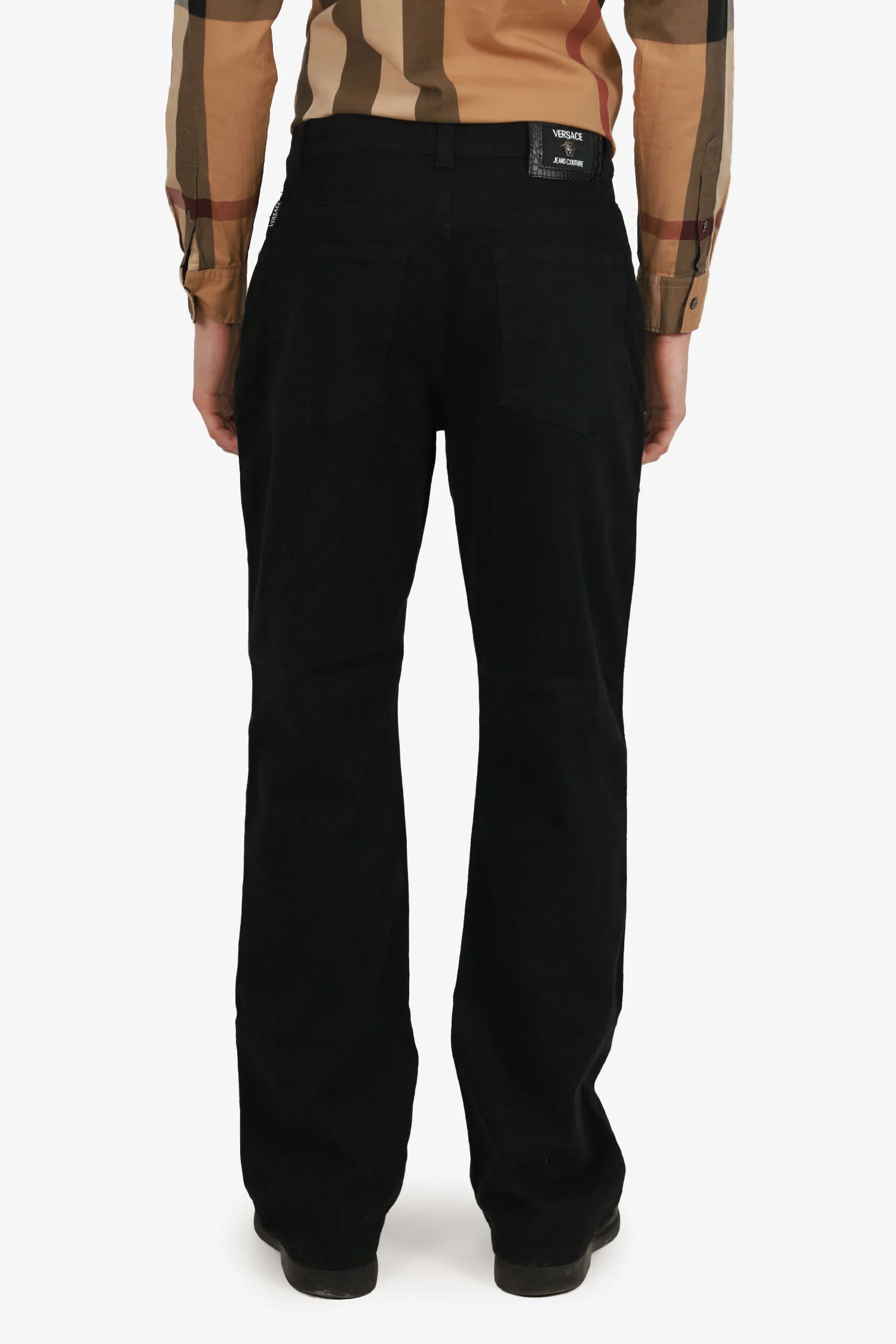 Versace Jeans Couture Black Denim Straight Leg Jeans Size 34/33 Mens
