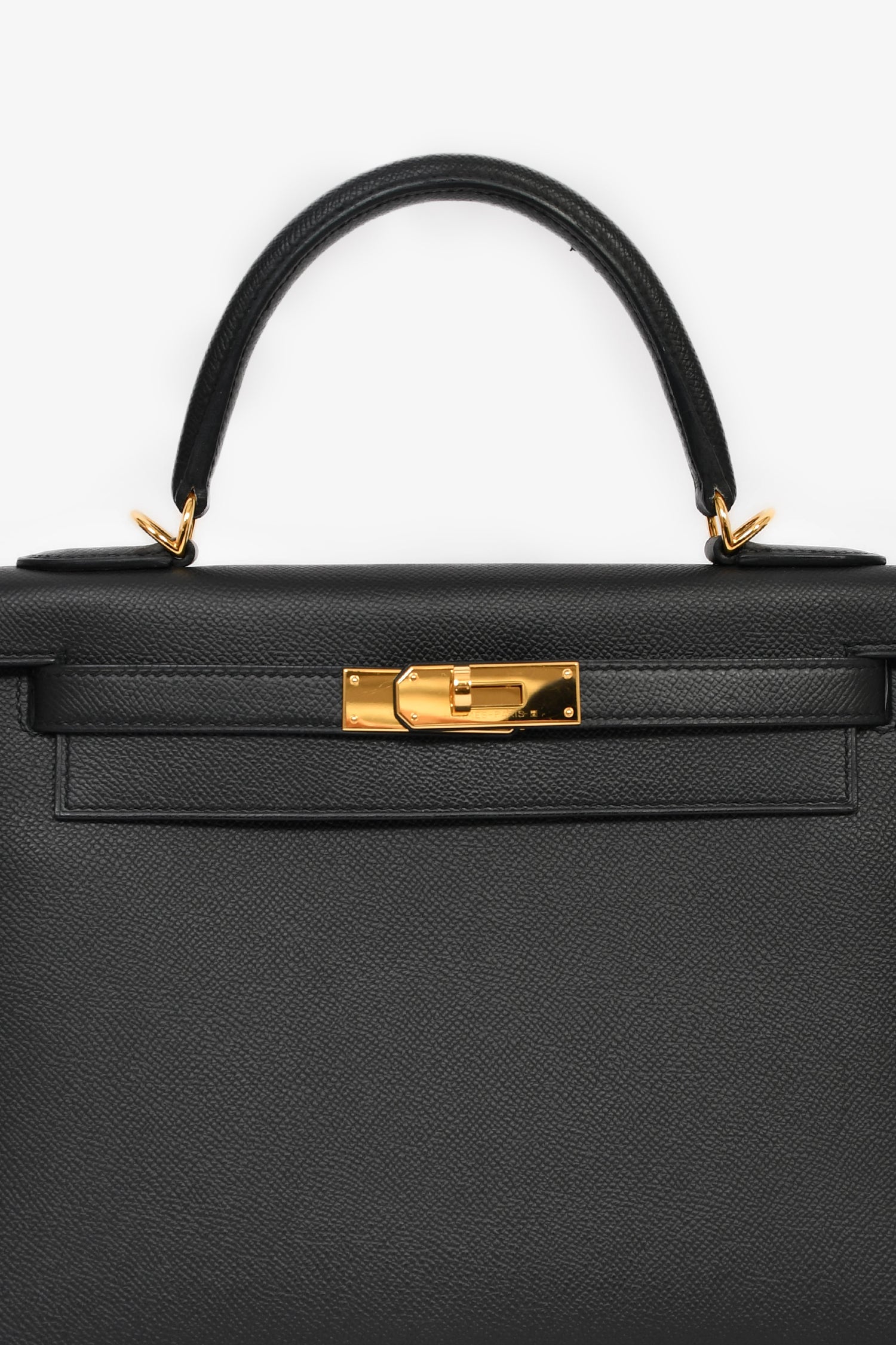 Hermès 2018 Black Epsom Leather Kelly 28 with Strap