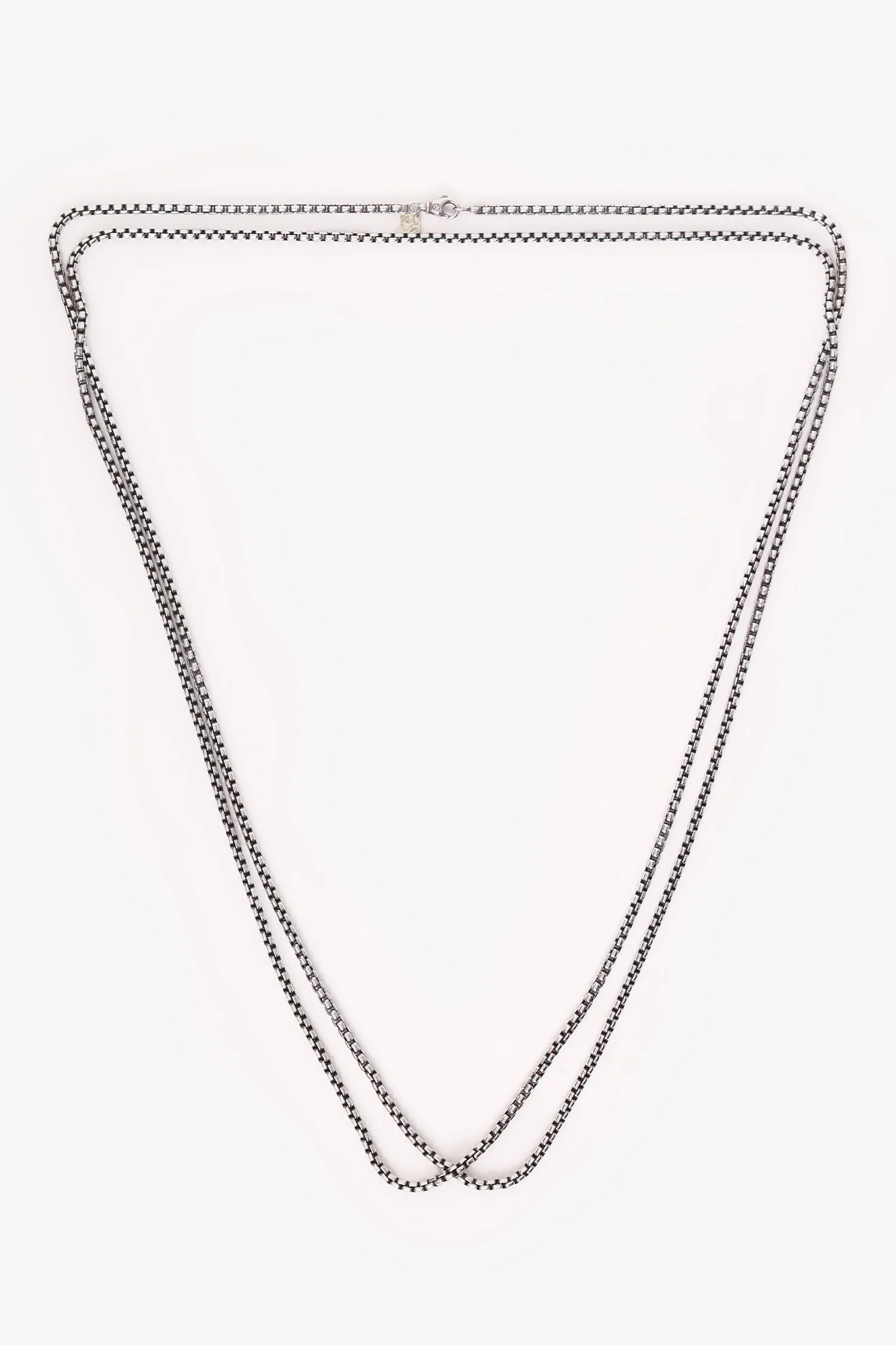David Yurman Sterling Silver Box Chain Necklace