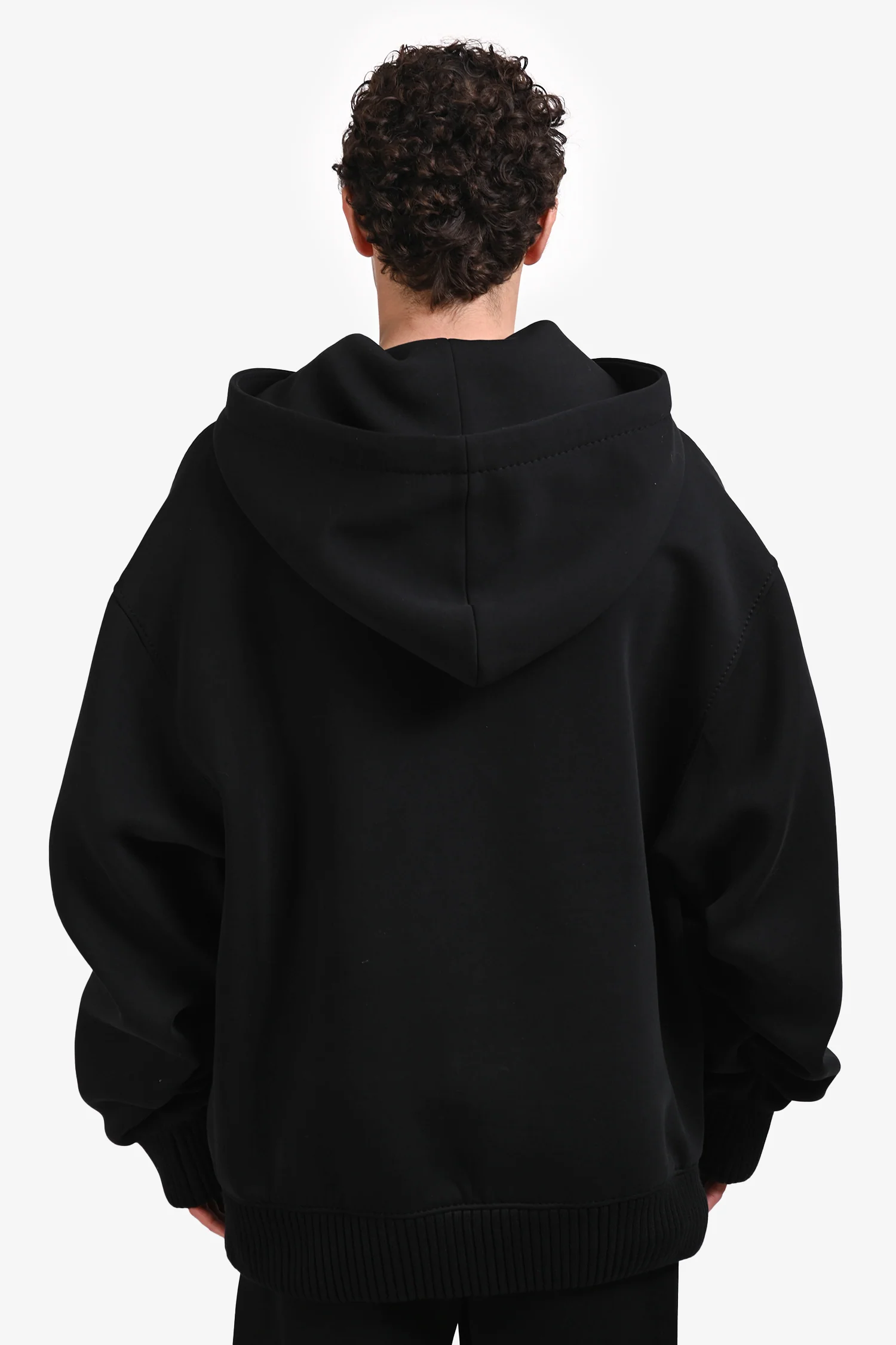 Moschino Couture Black Cotton Logo Hoodie Size 38 Mens