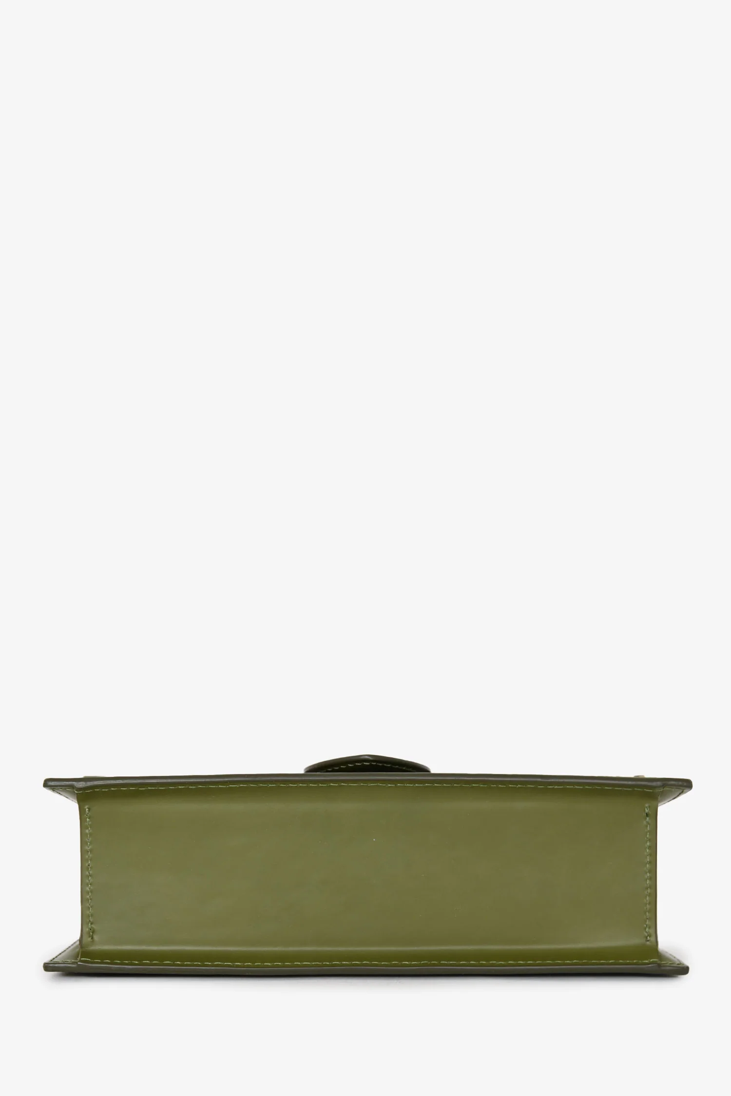 Jacquemus Olive Green Leather Le Grand Bambino with Strap