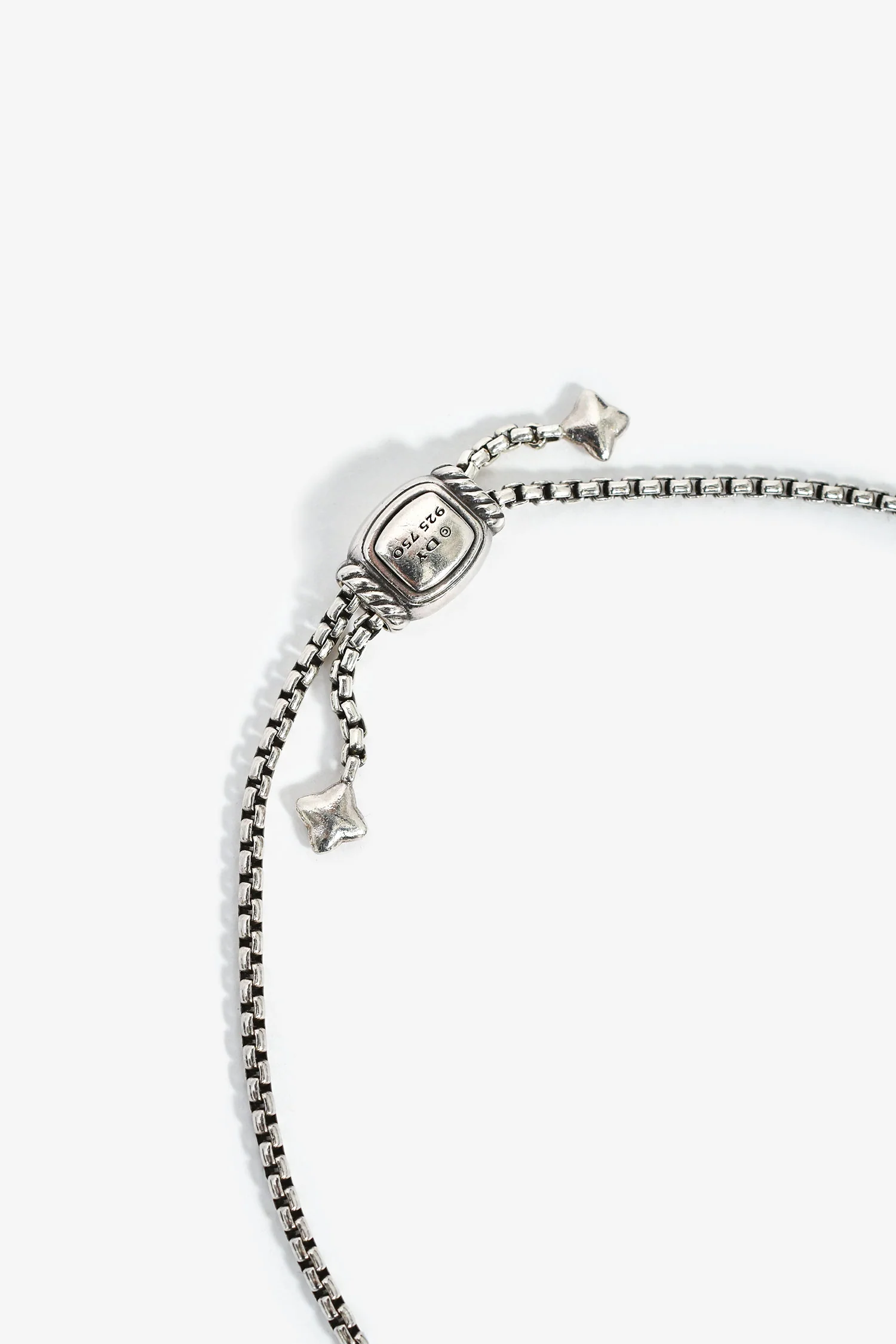 David Yurman Sterling Silver/18K Yellow Gold Diamond 'Hamsa' Charm Bracelet