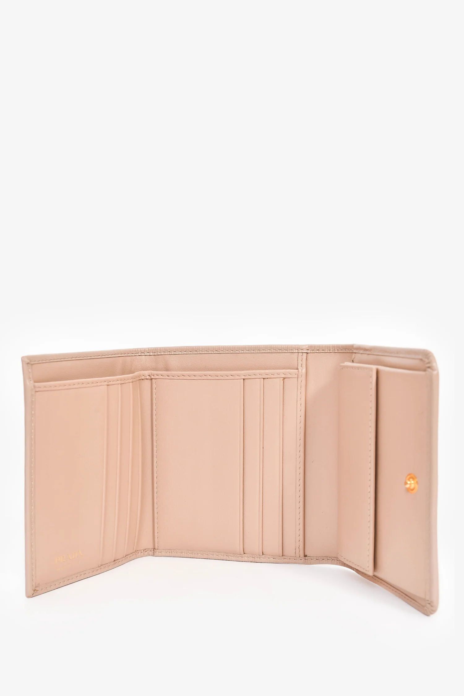 Prada Pink Leather Logo Small Wallet