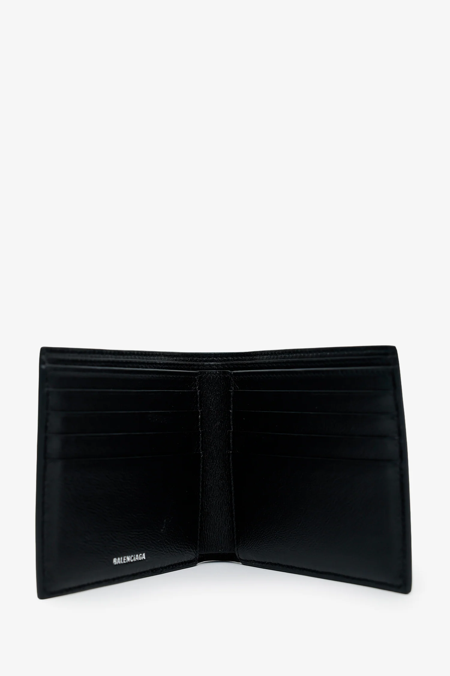 Balenciaga Black Logo-Print Cross Billfold Wallet