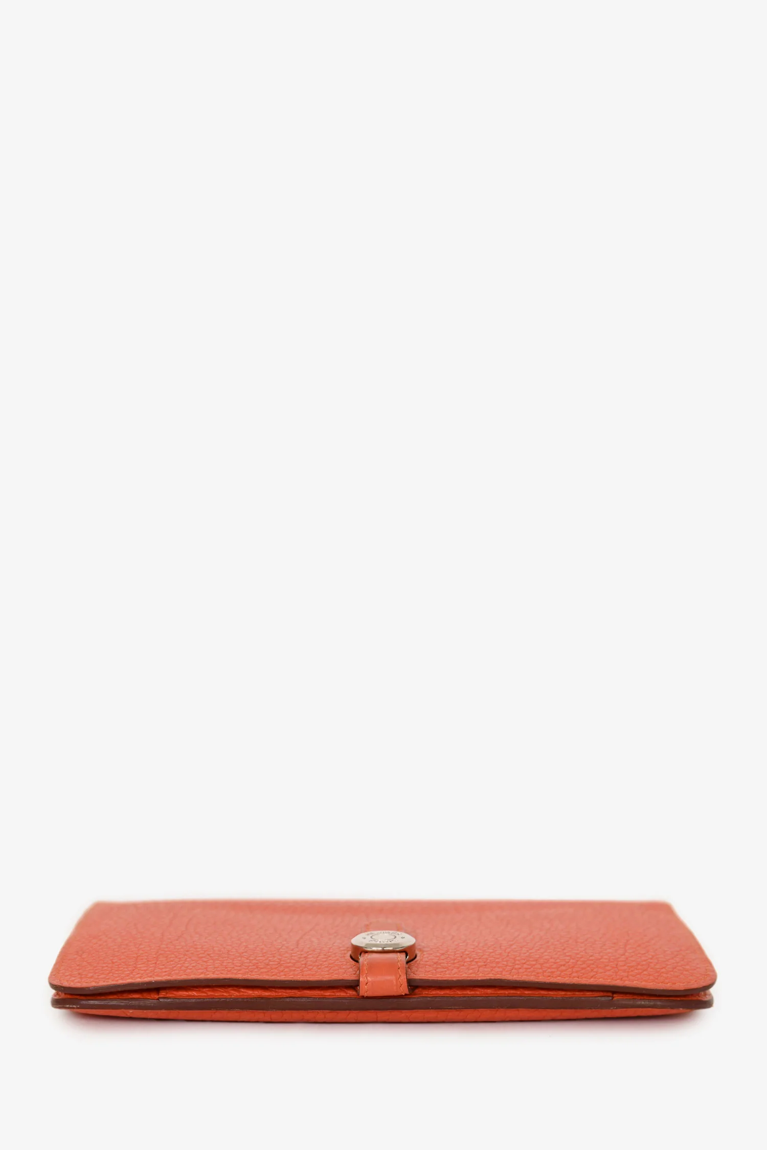 Hermès Orange Togo Leather Dogan Wallet