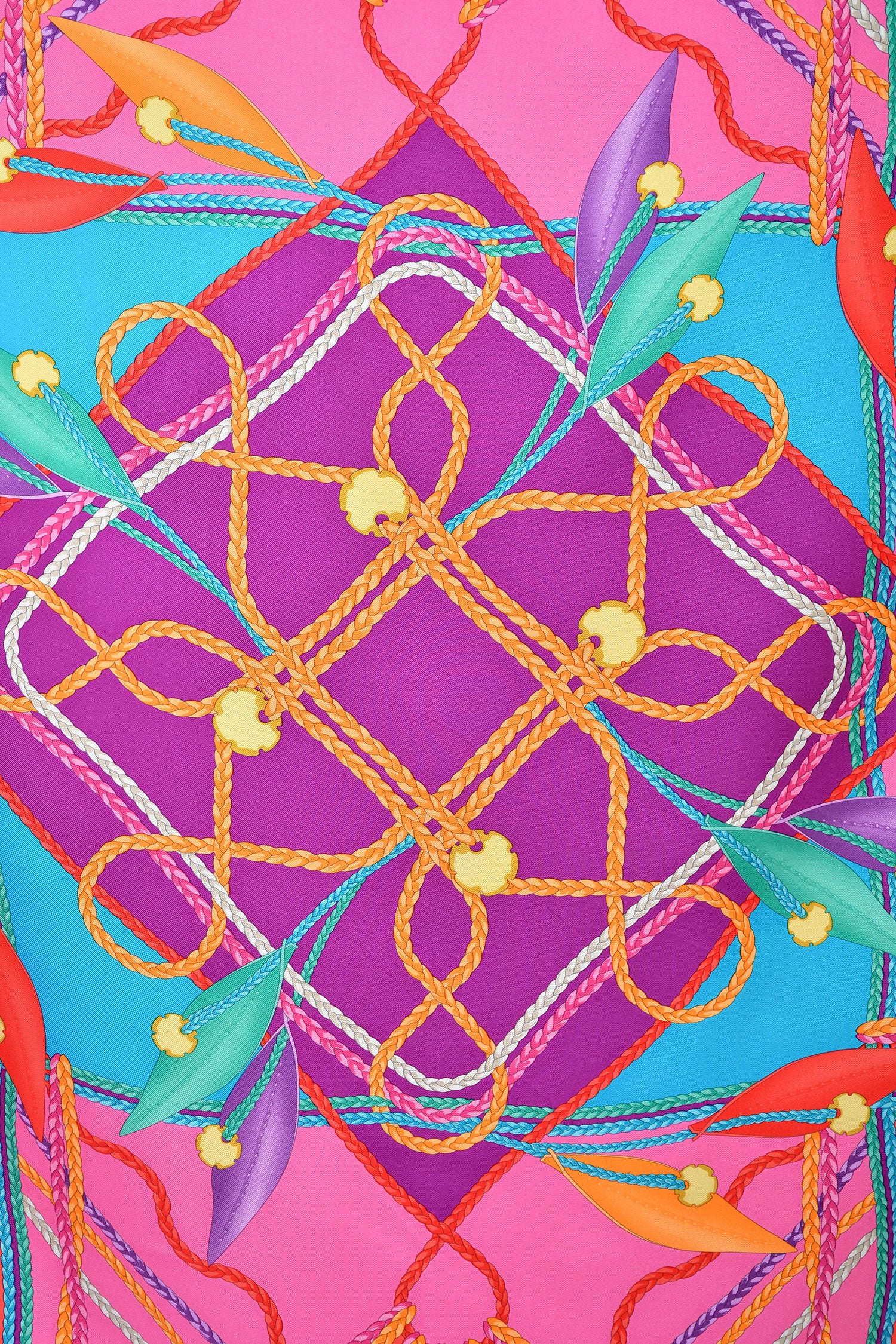 Salvatore Ferragamo Pink/Multicolour Silk Scarf