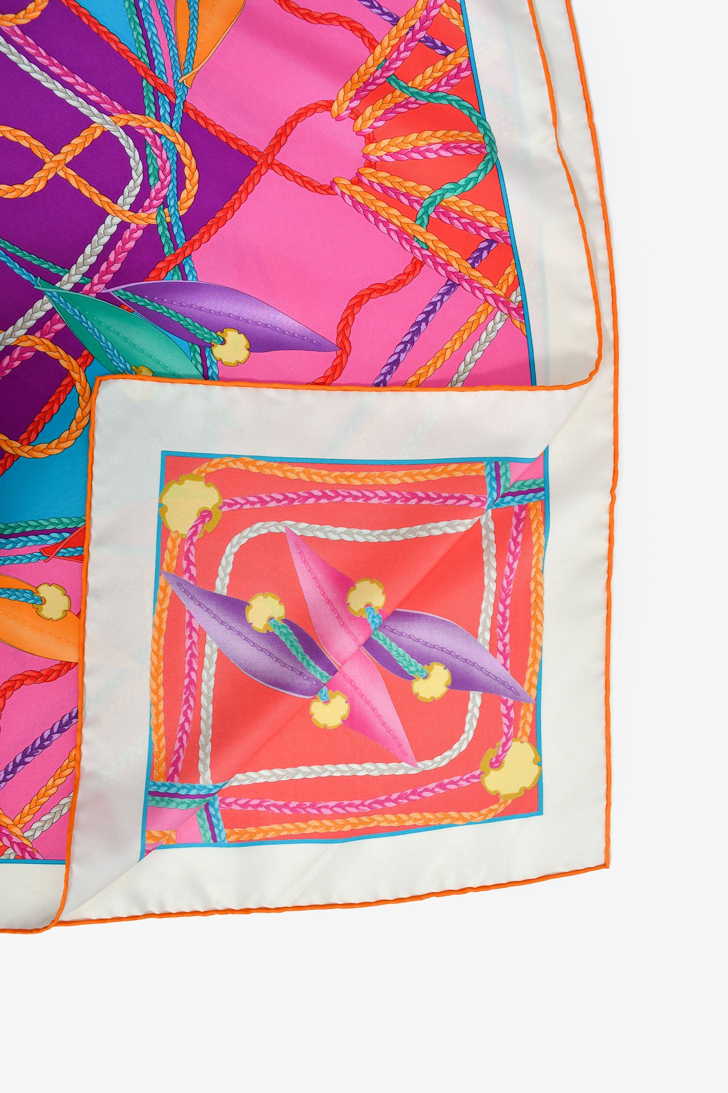 Salvatore Ferragamo Pink/Multicolour Silk Scarf