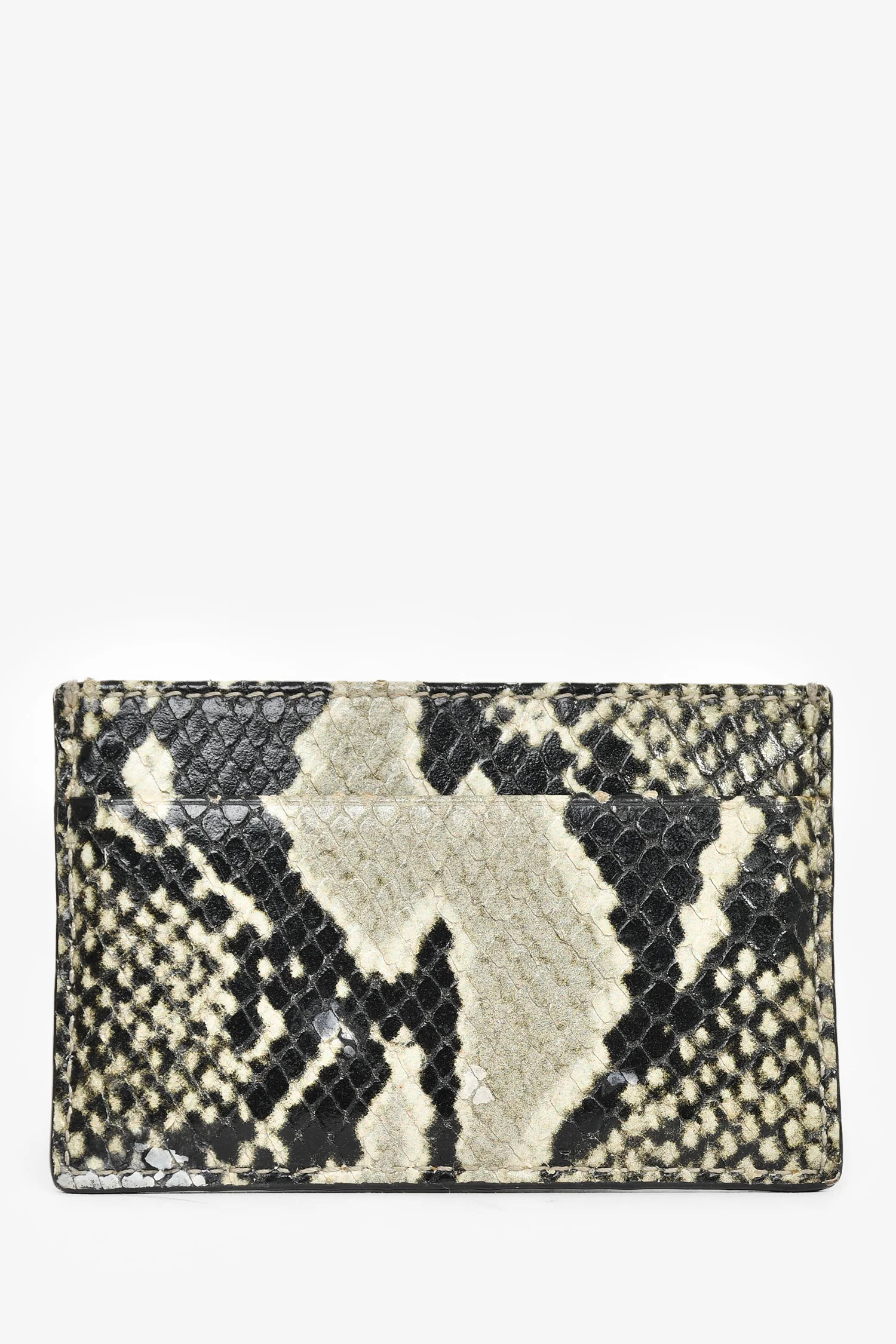 Jimmy Choo Grey/Black Snake Printed Card Holder