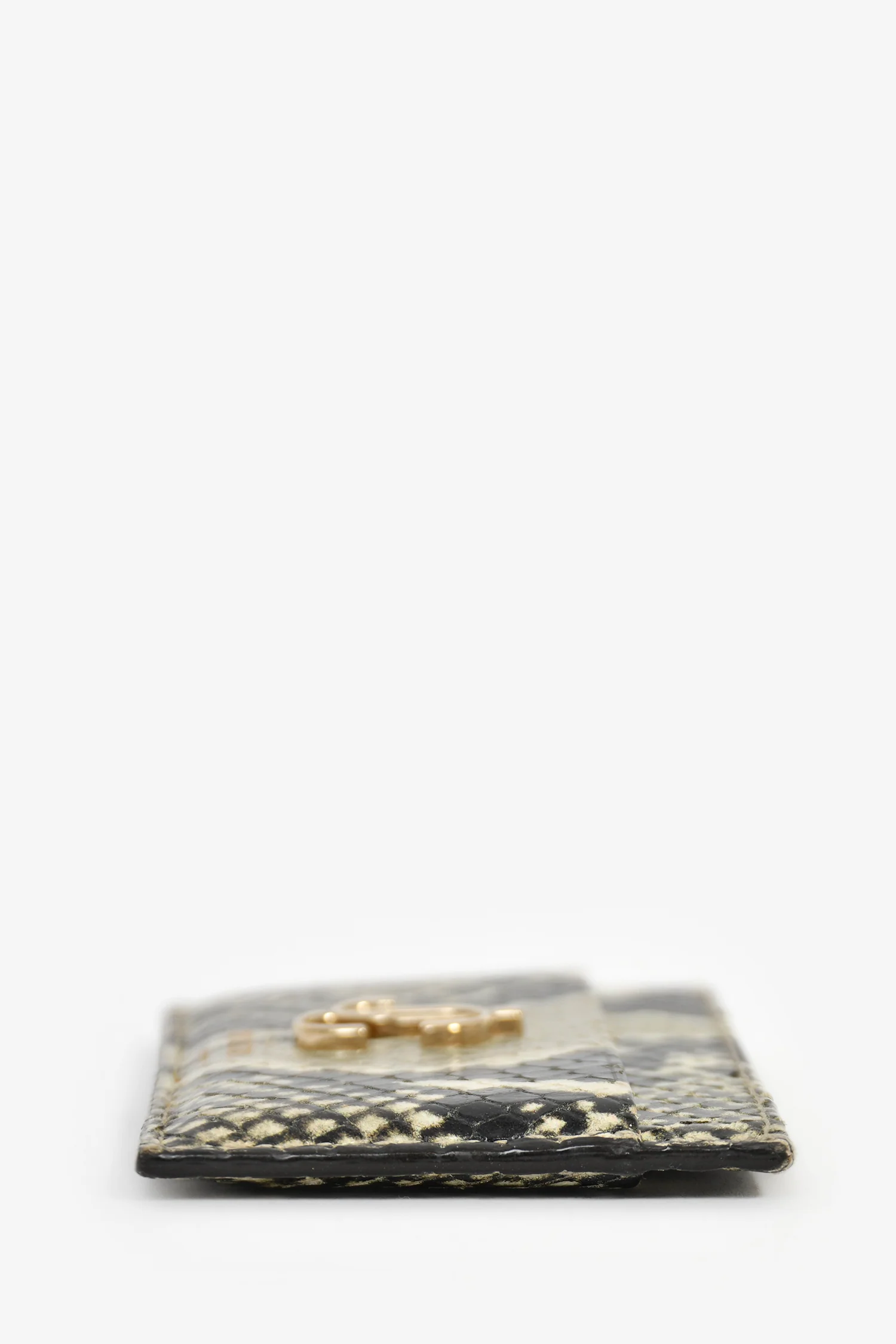 Jimmy Choo Grey/Black Snake Printed Card Holder
