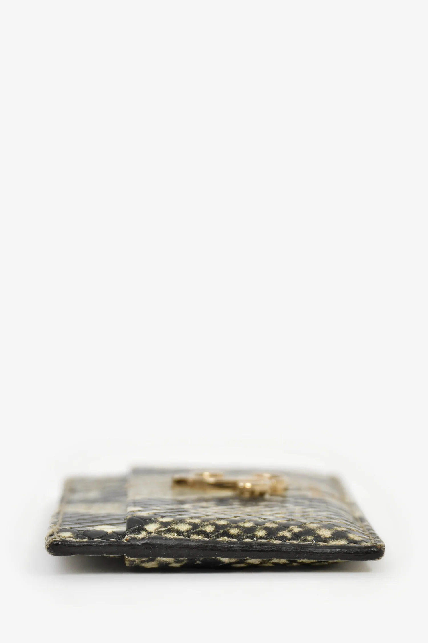 Jimmy Choo Grey/Black Snake Printed Card Holder