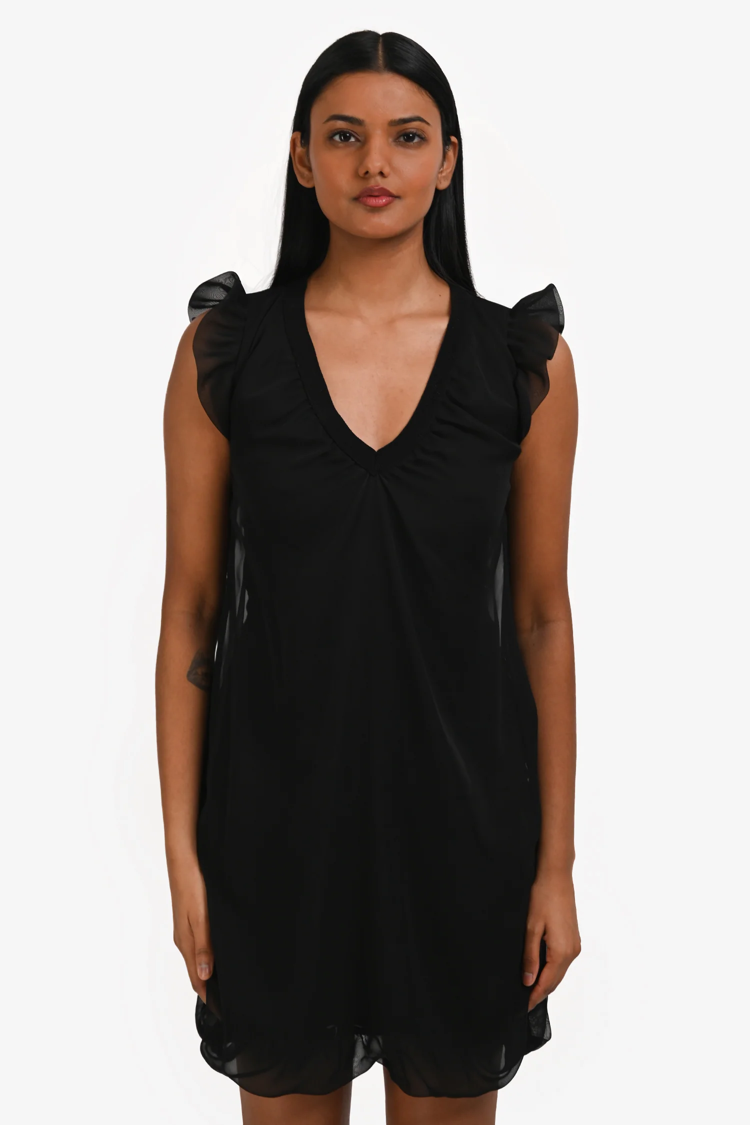 Love Moschino Black 2 Layer Bubble Dress Size 2 US