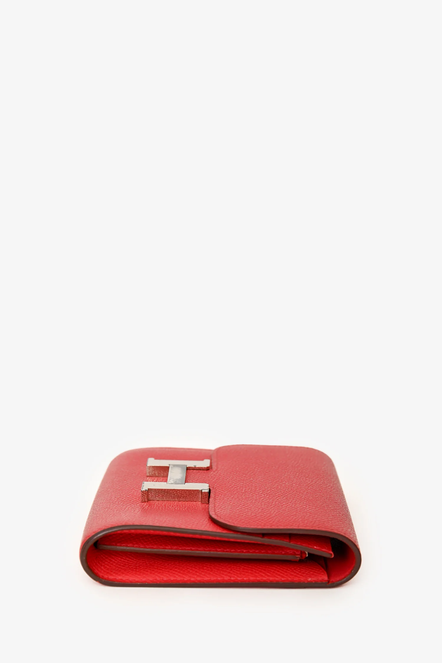 Hermès 2010 Red Epsom Leather Compact Constance Wallet