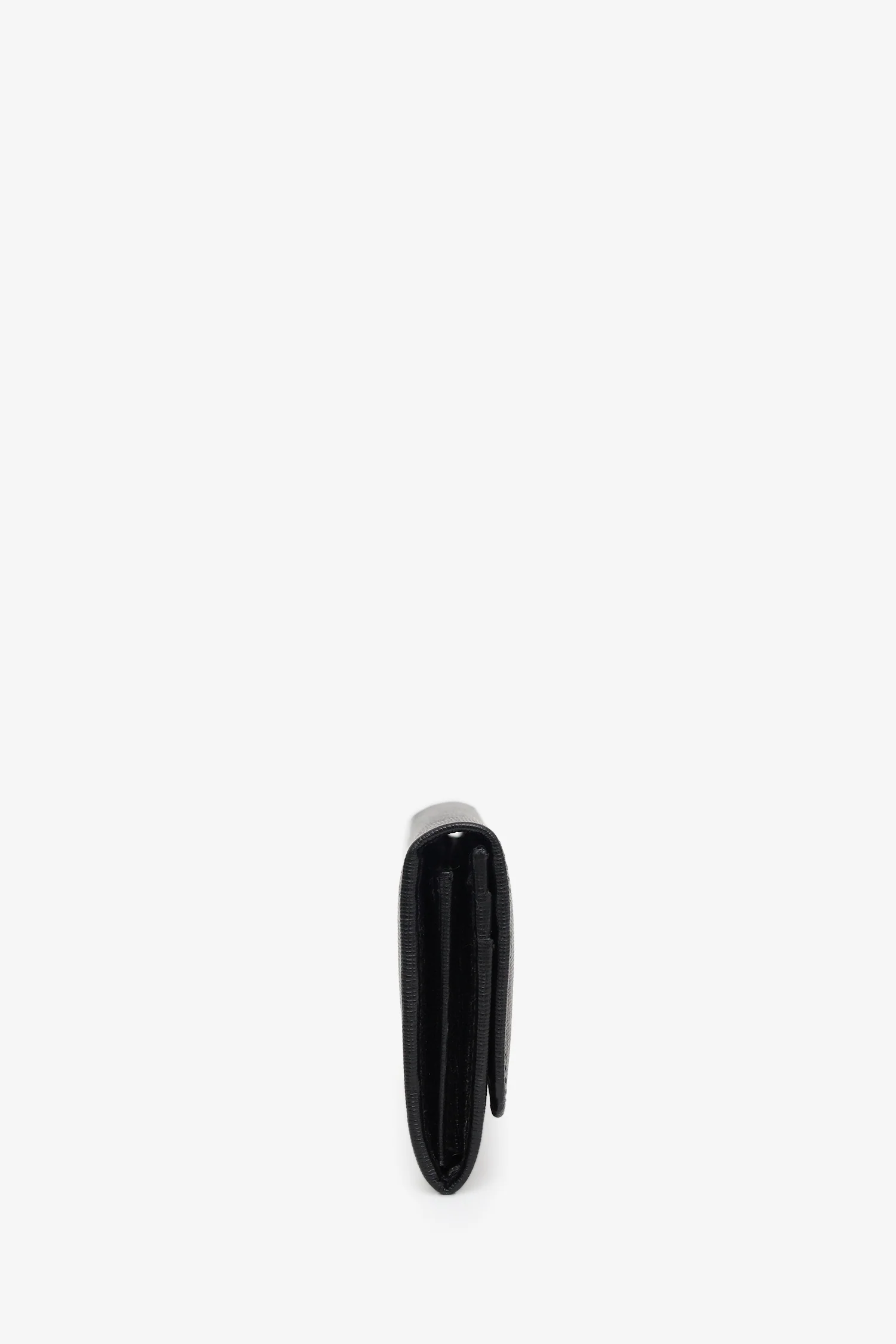 Fendi 2013 Black Leather Continental Wallet