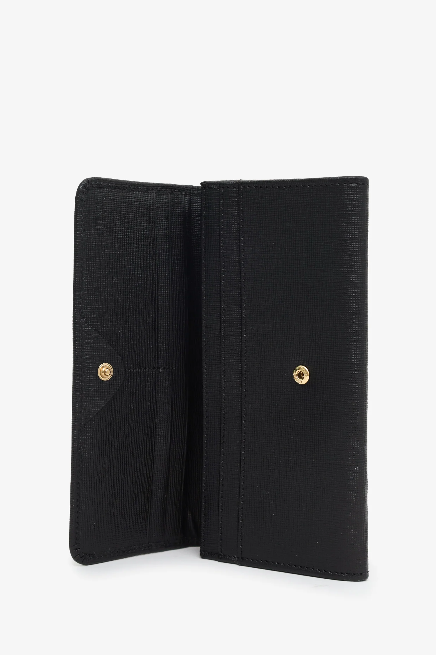 Fendi 2013 Black Leather Continental Wallet