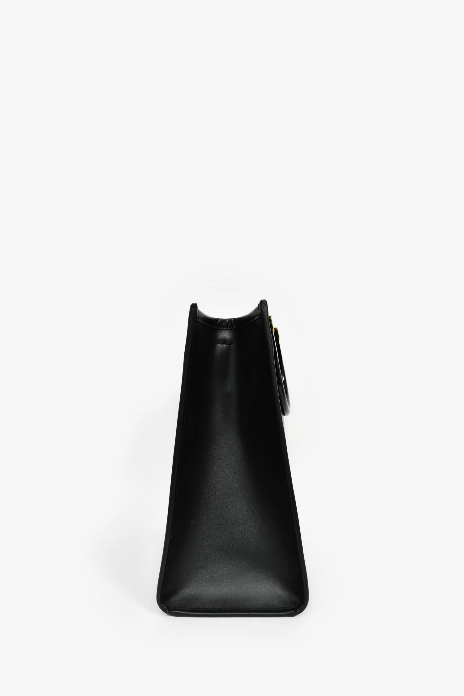Fendi x Versace Black Leather 'Fendace Sunshine Shopper' Tote