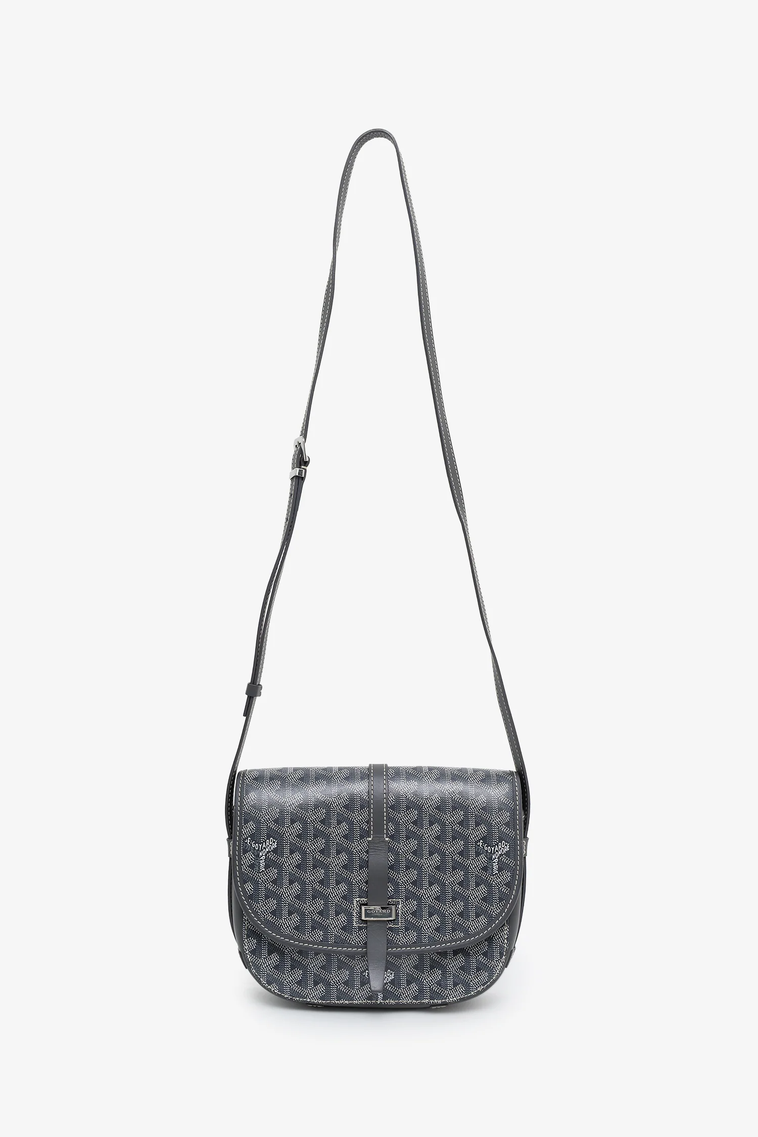 Goyard Grey Goyardine Belvedere II PM Messenger Bag