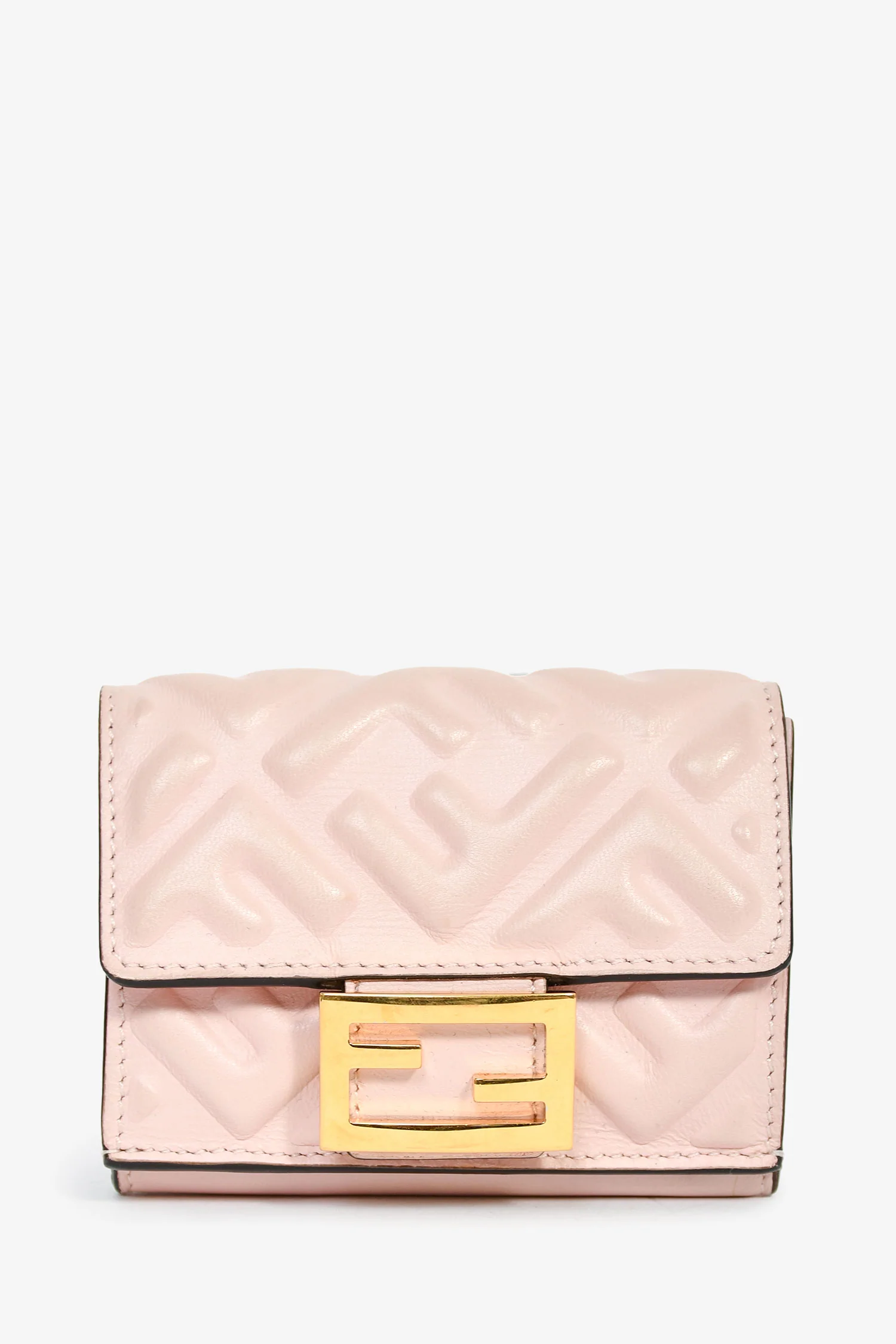 Fendi Pink FF Baguette Compact Wallet