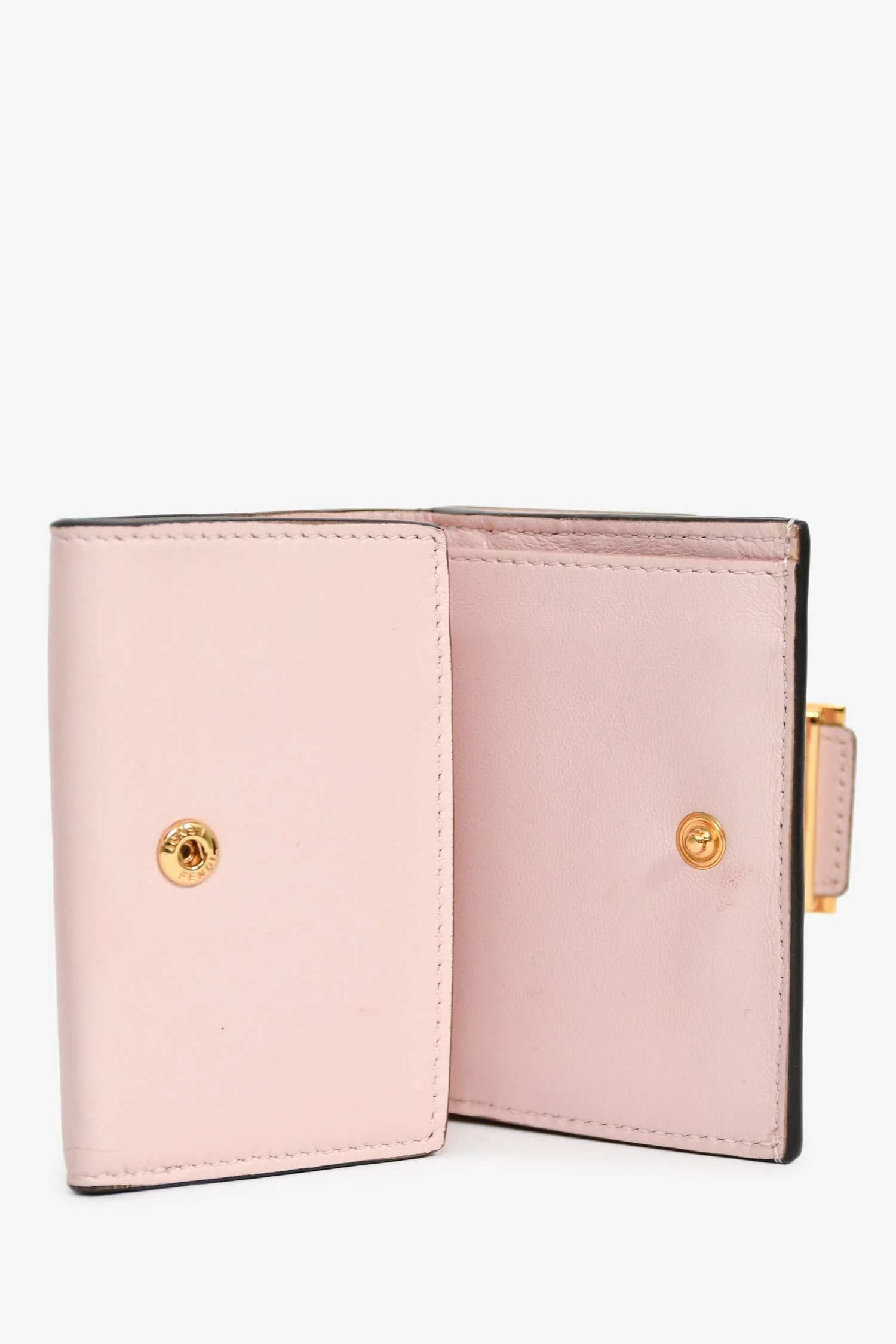Fendi Pink FF Baguette Compact Wallet