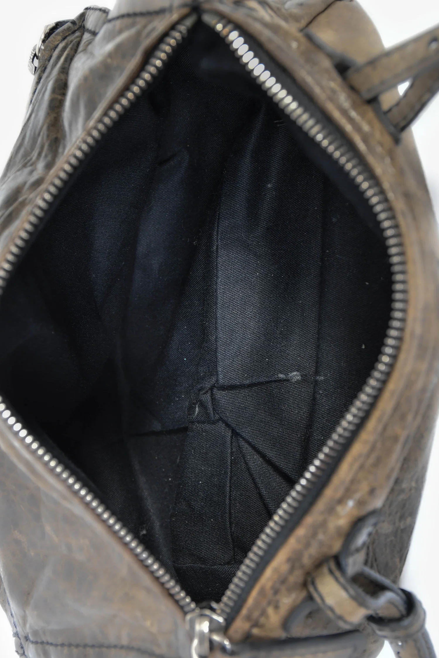 Givenchy Brown Crinkled Leather Mini Pandora Crossbody