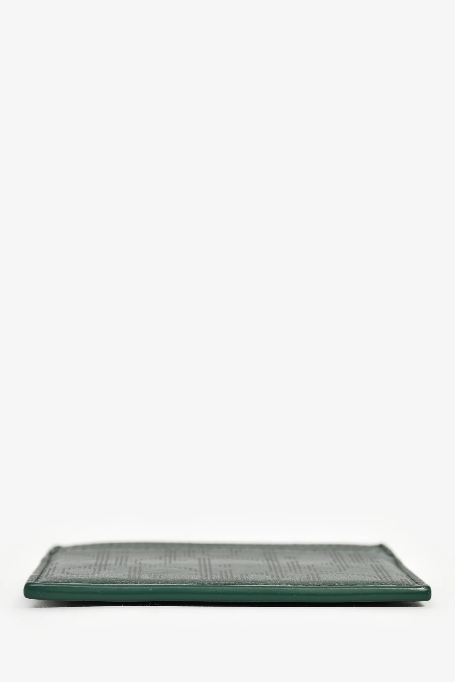 Christian Dior 2021 Green Oblique Leather Card Holder