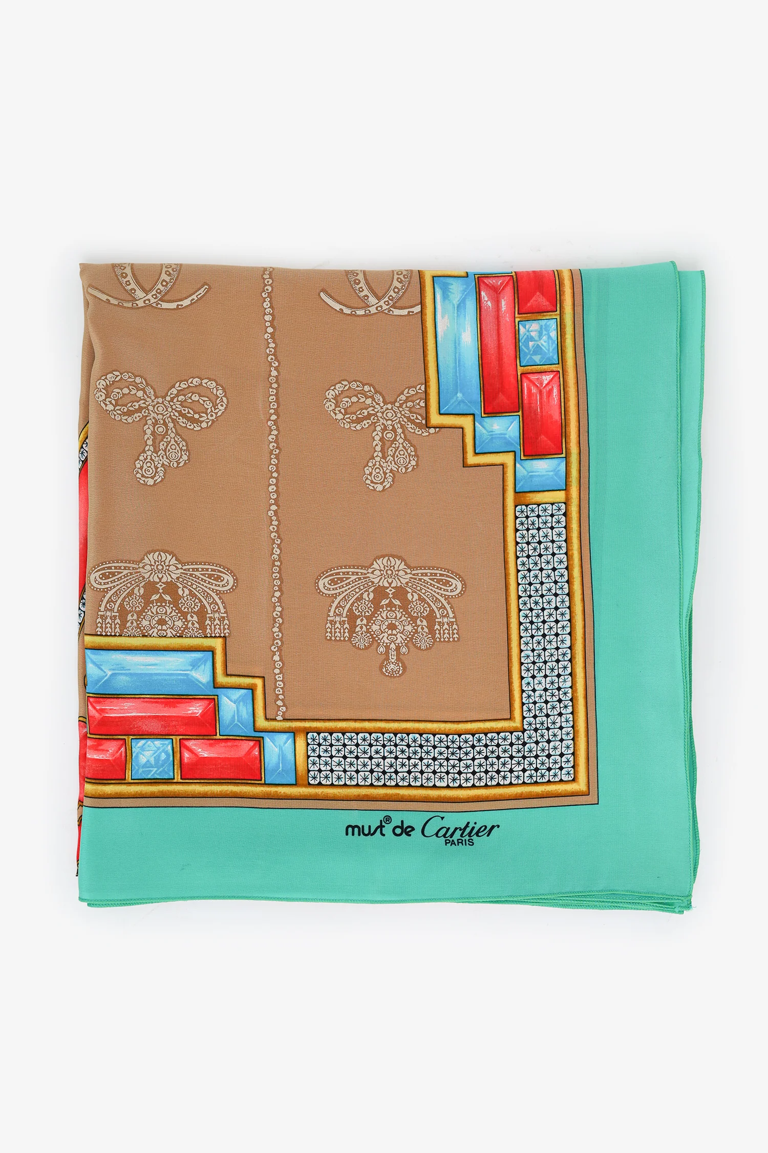 Cartier Multicolour Silk Floral Printed Scarf