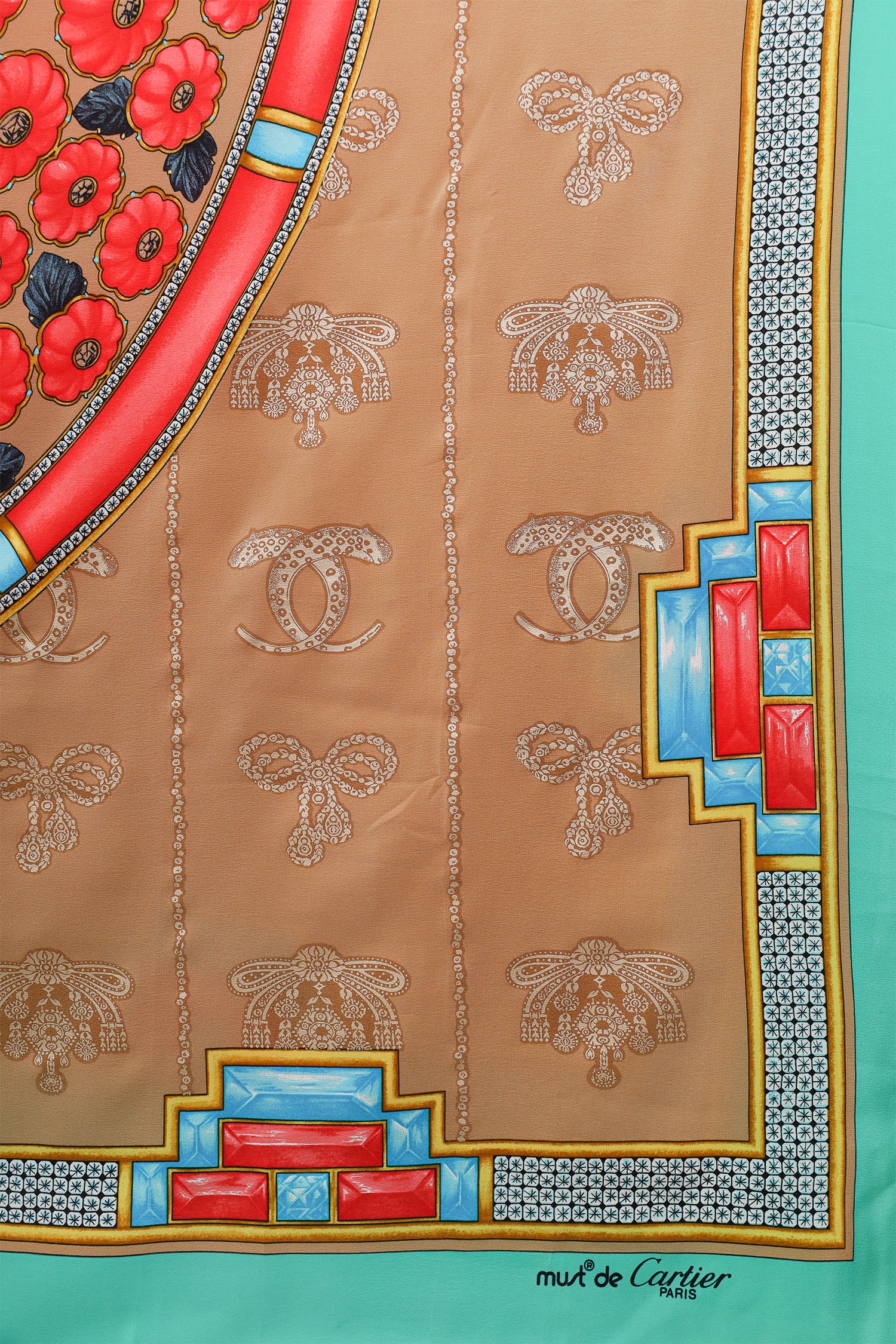 Cartier Multicolour Silk Floral Printed Scarf