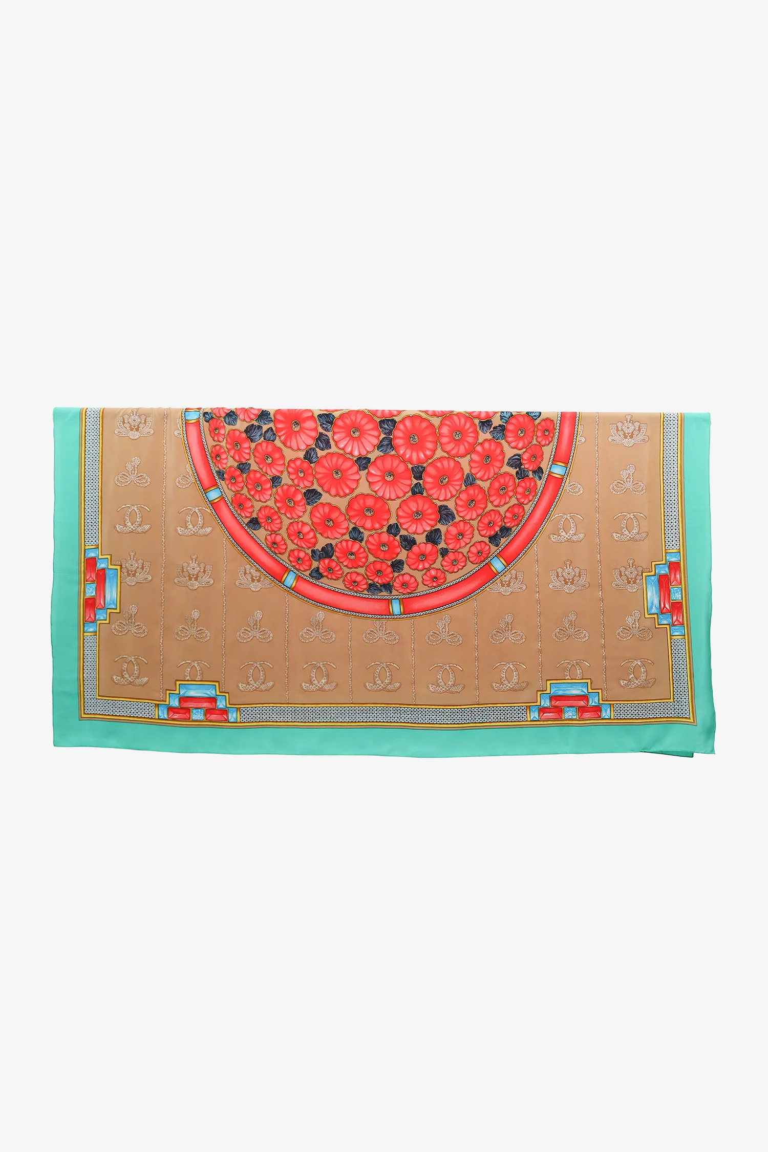 Cartier Multicolour Silk Floral Printed Scarf