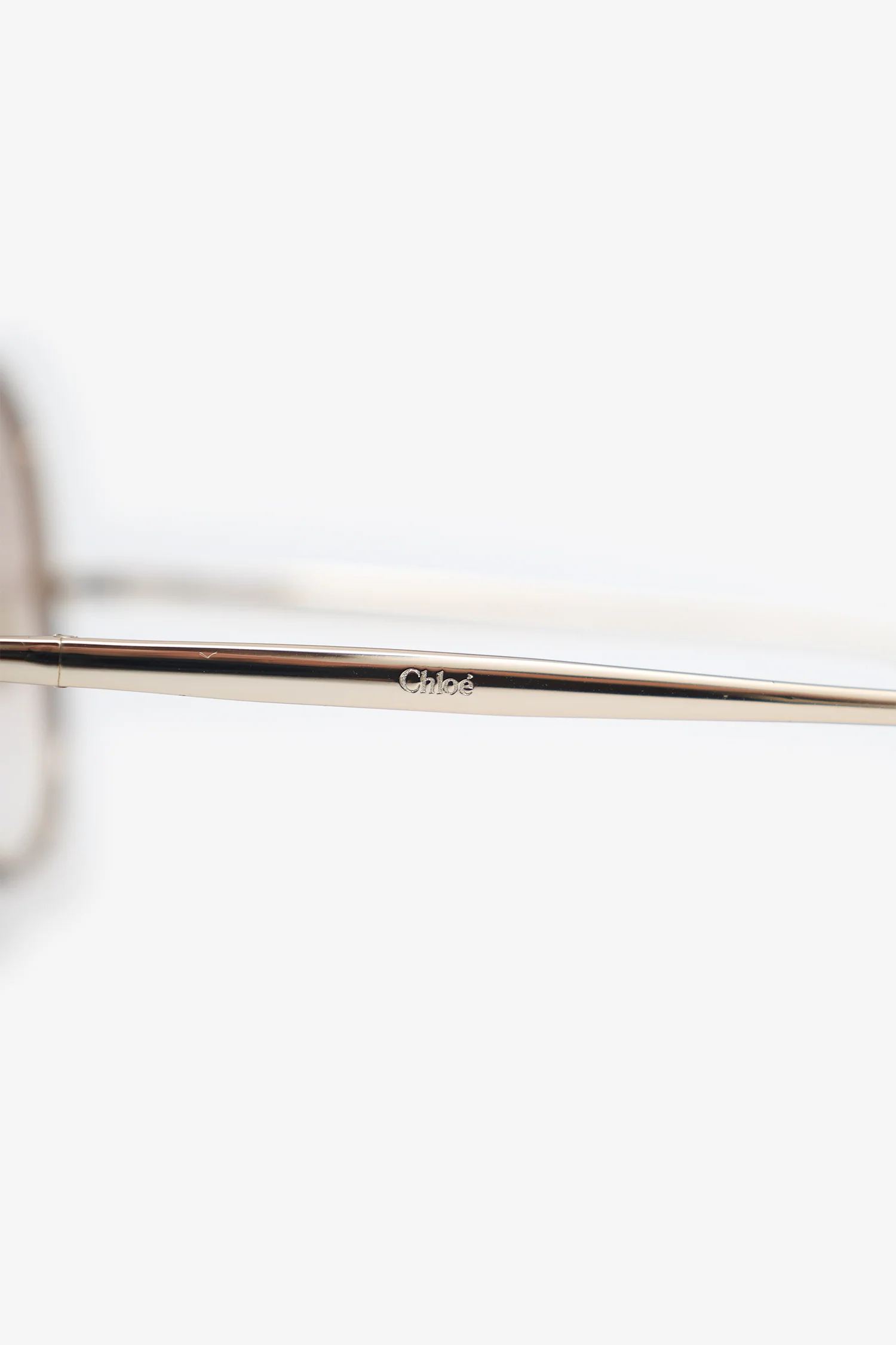 Chloé Gold Tinted Aviator Sunglasses