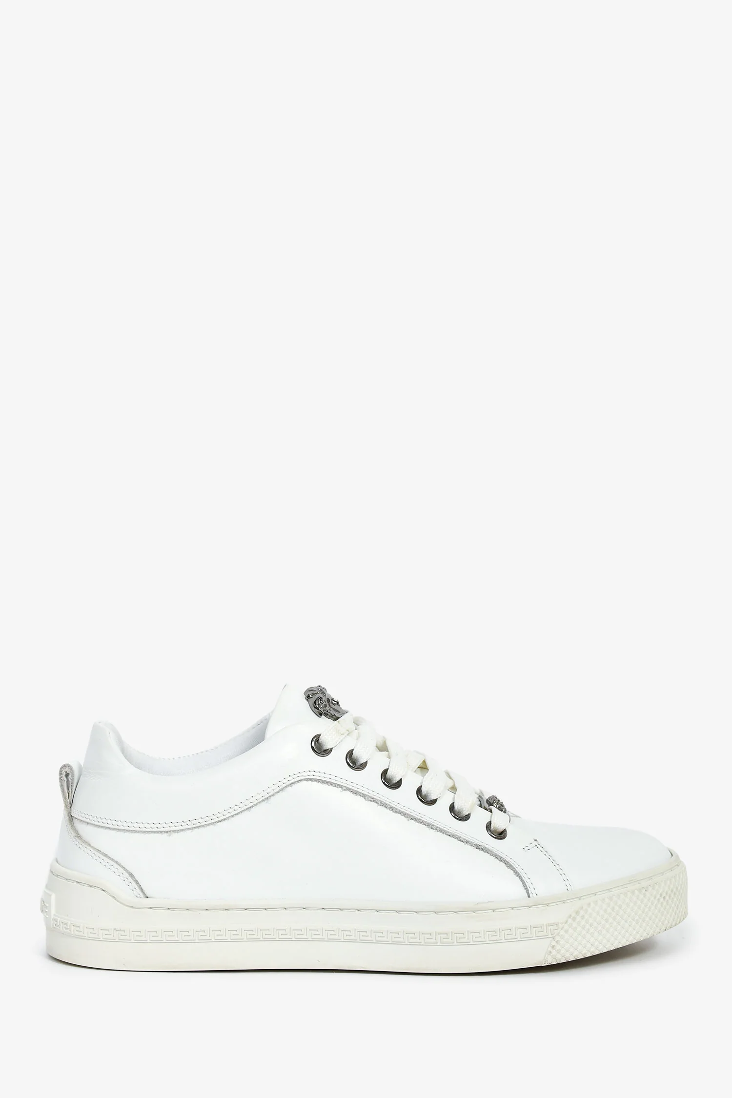 Versace White Leather Medusa Sneakers Size 38 Mens