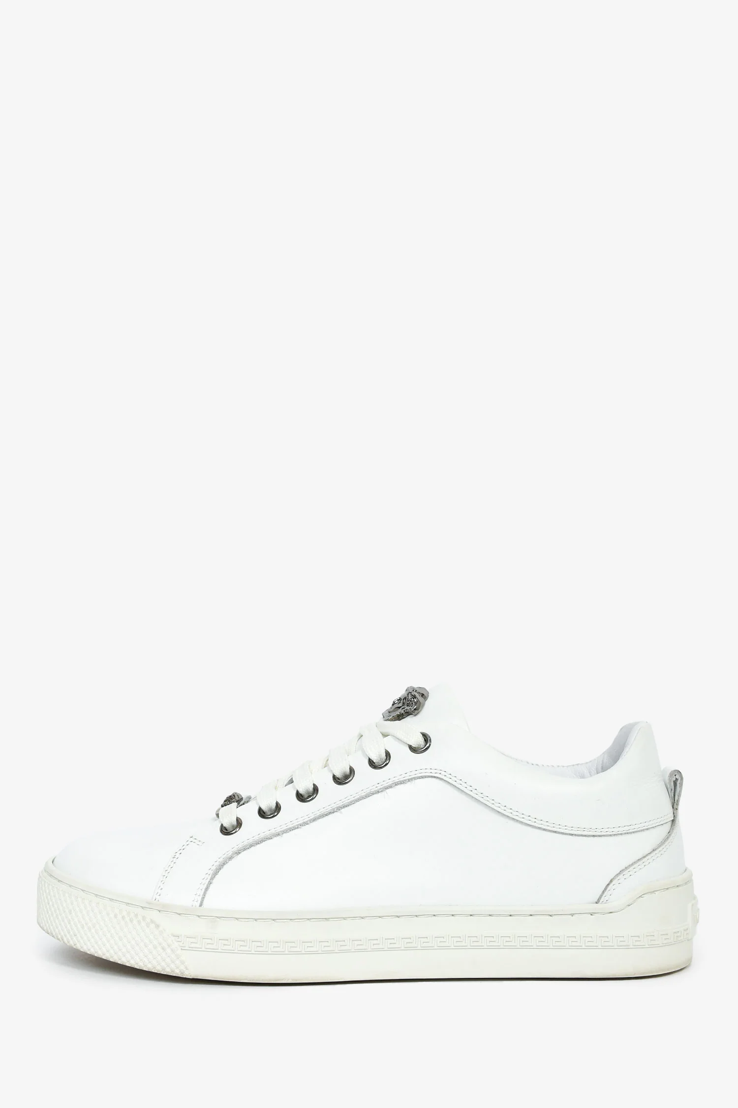 Versace White Leather Medusa Sneakers Size 38 Mens