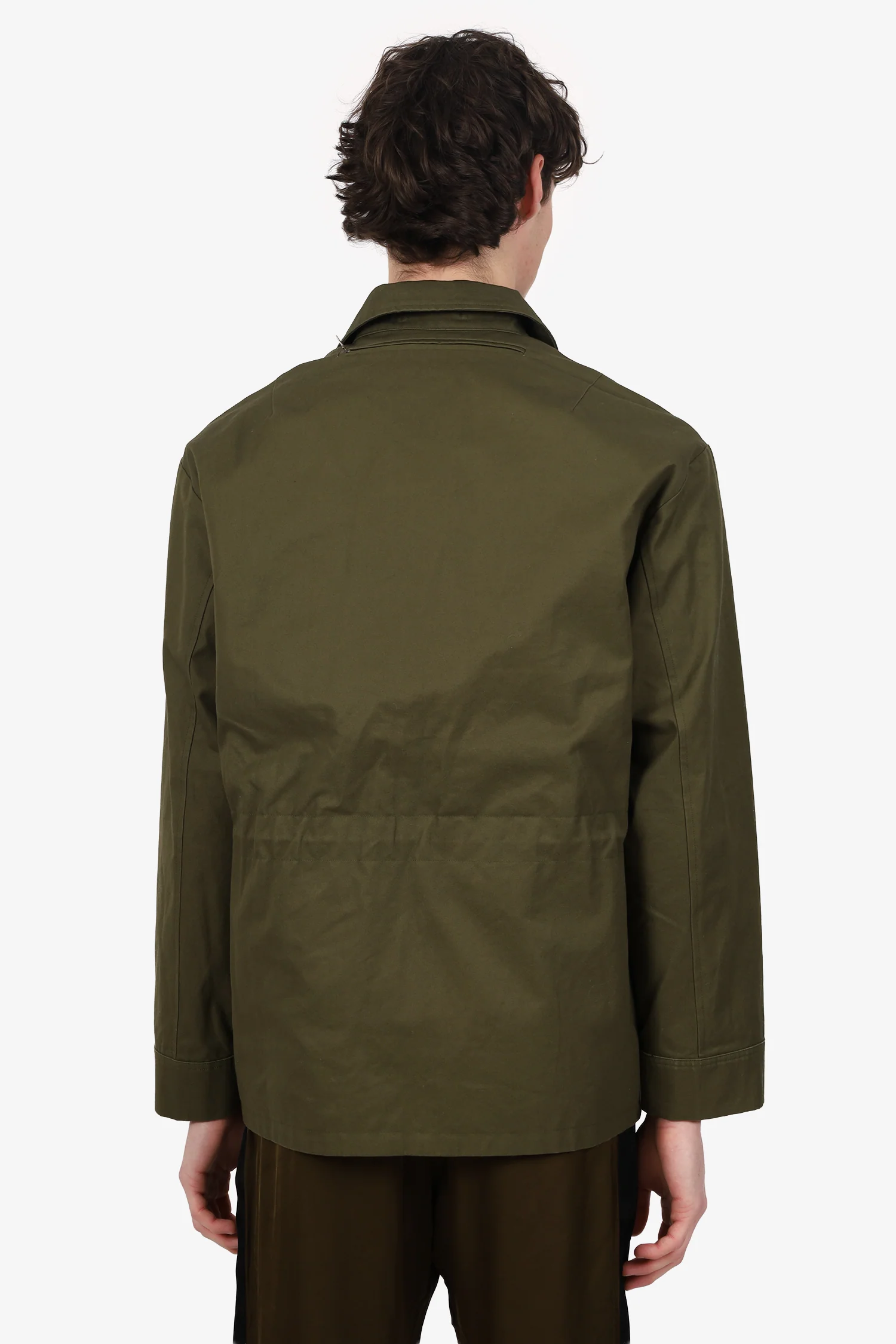 Dries Van Noten Green Drawstring Safari Zip-up Jacket Size S Mens