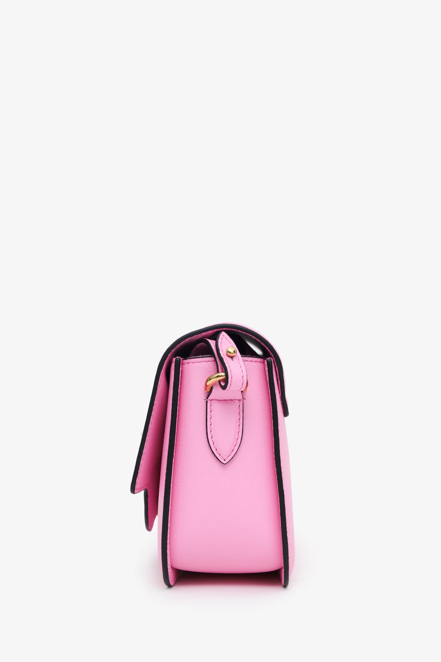 Versace Pink Grained Calfskin La Medusa Shoulder Bag
