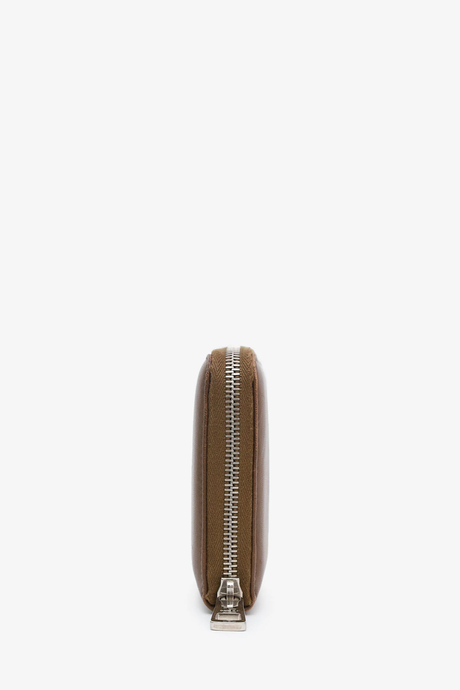 Gucci Brown Leather Interlocking G Soho Zippy Wallet