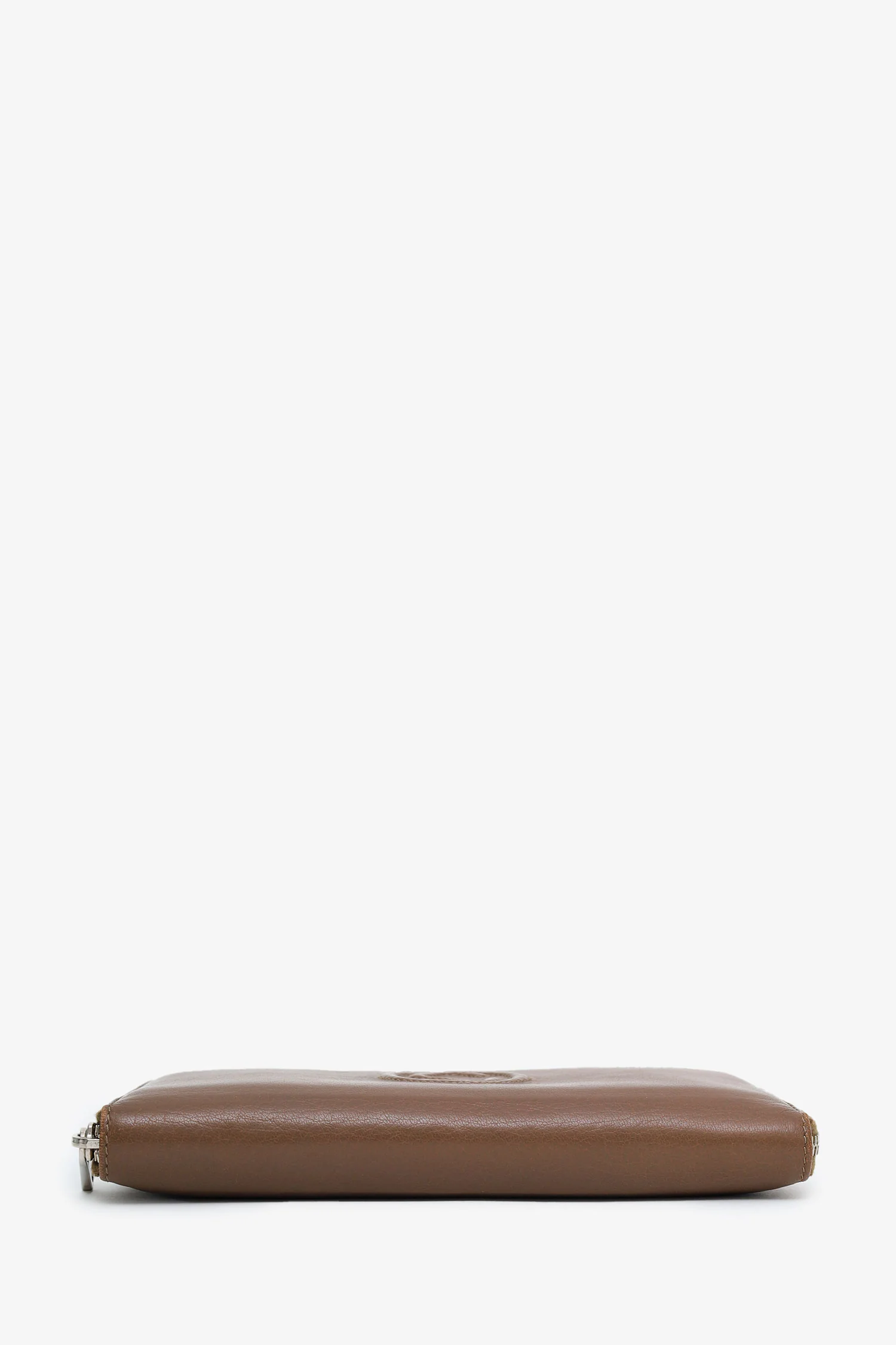 Gucci Brown Leather Interlocking G Soho Zippy Wallet