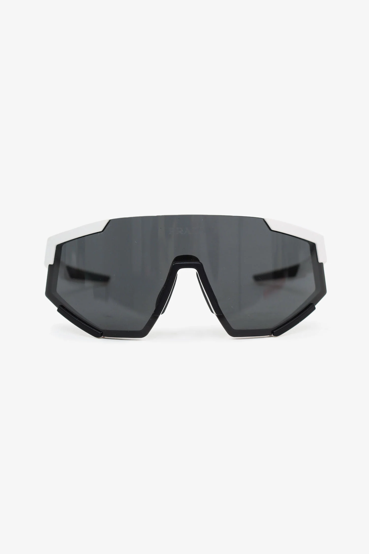 Prada Black/White Shield Tinted Sunglasses