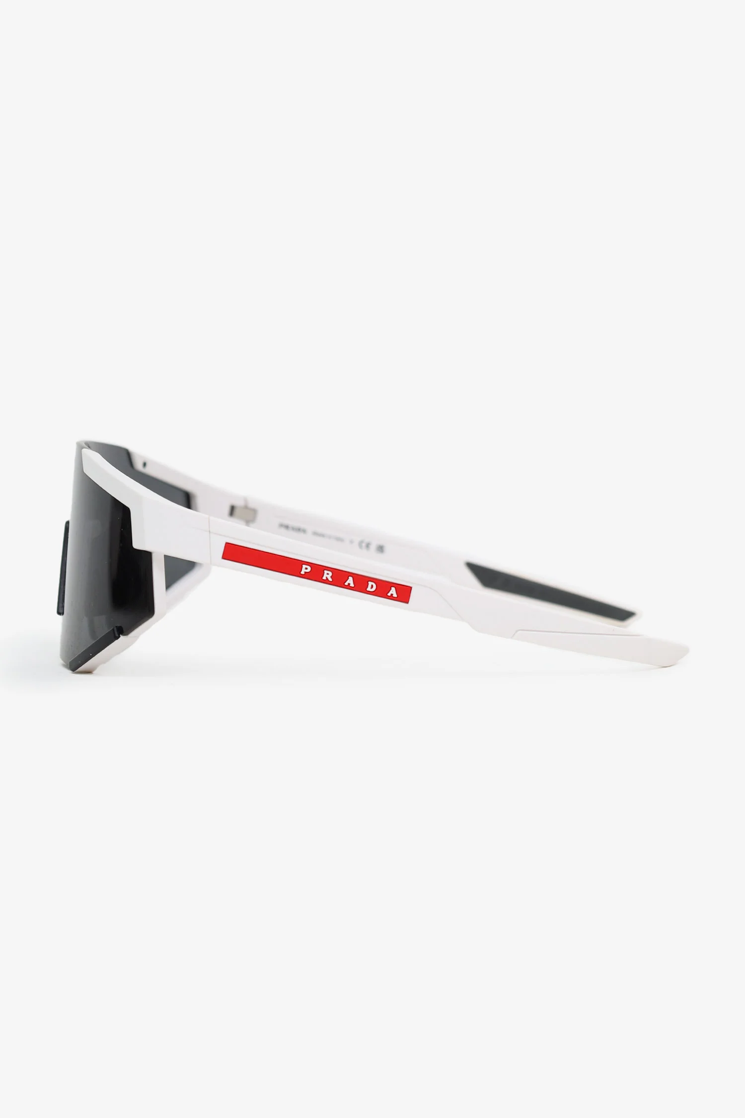 Prada Black/White Shield Tinted Sunglasses