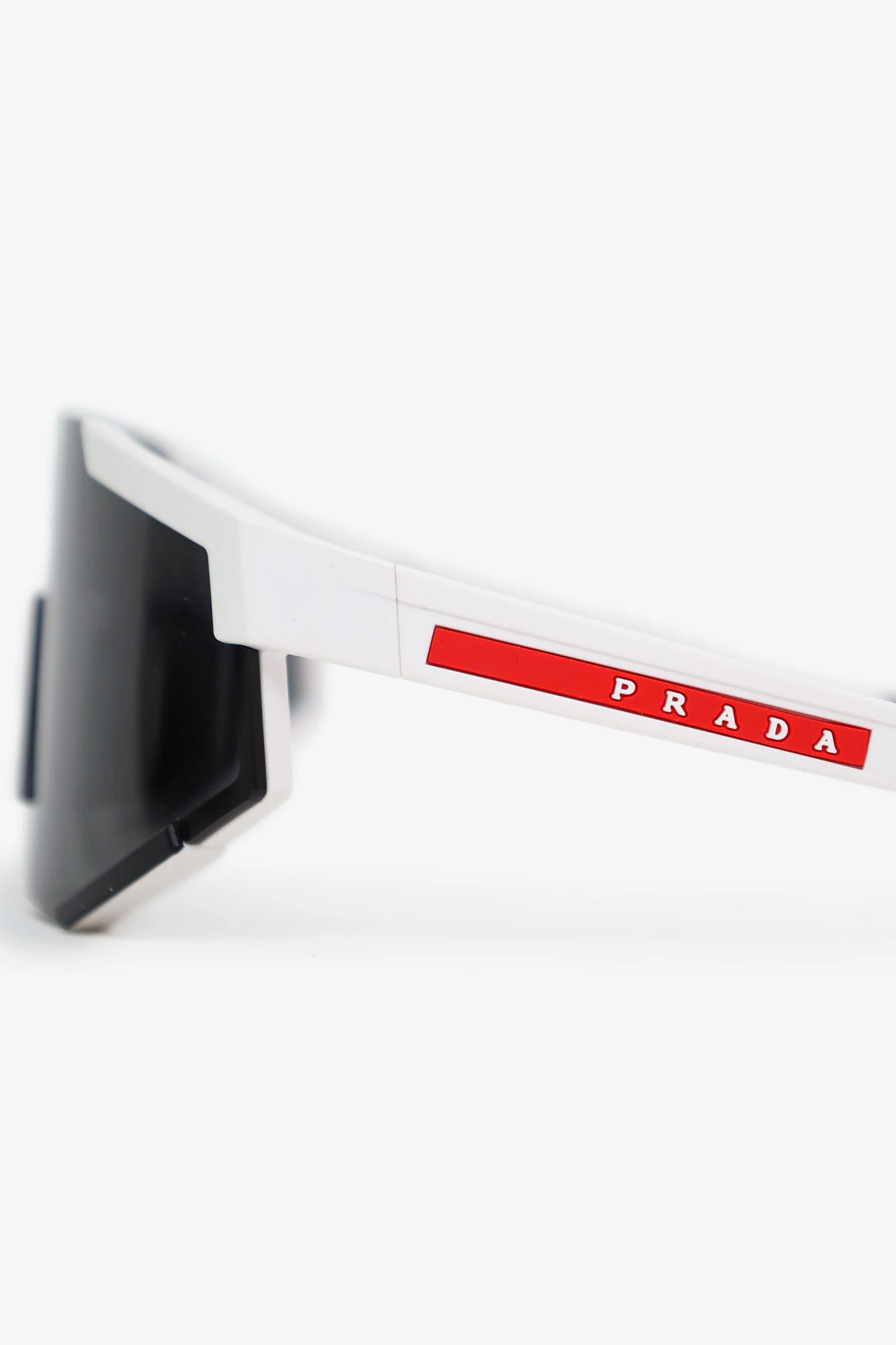 Prada Black/White Shield Tinted Sunglasses