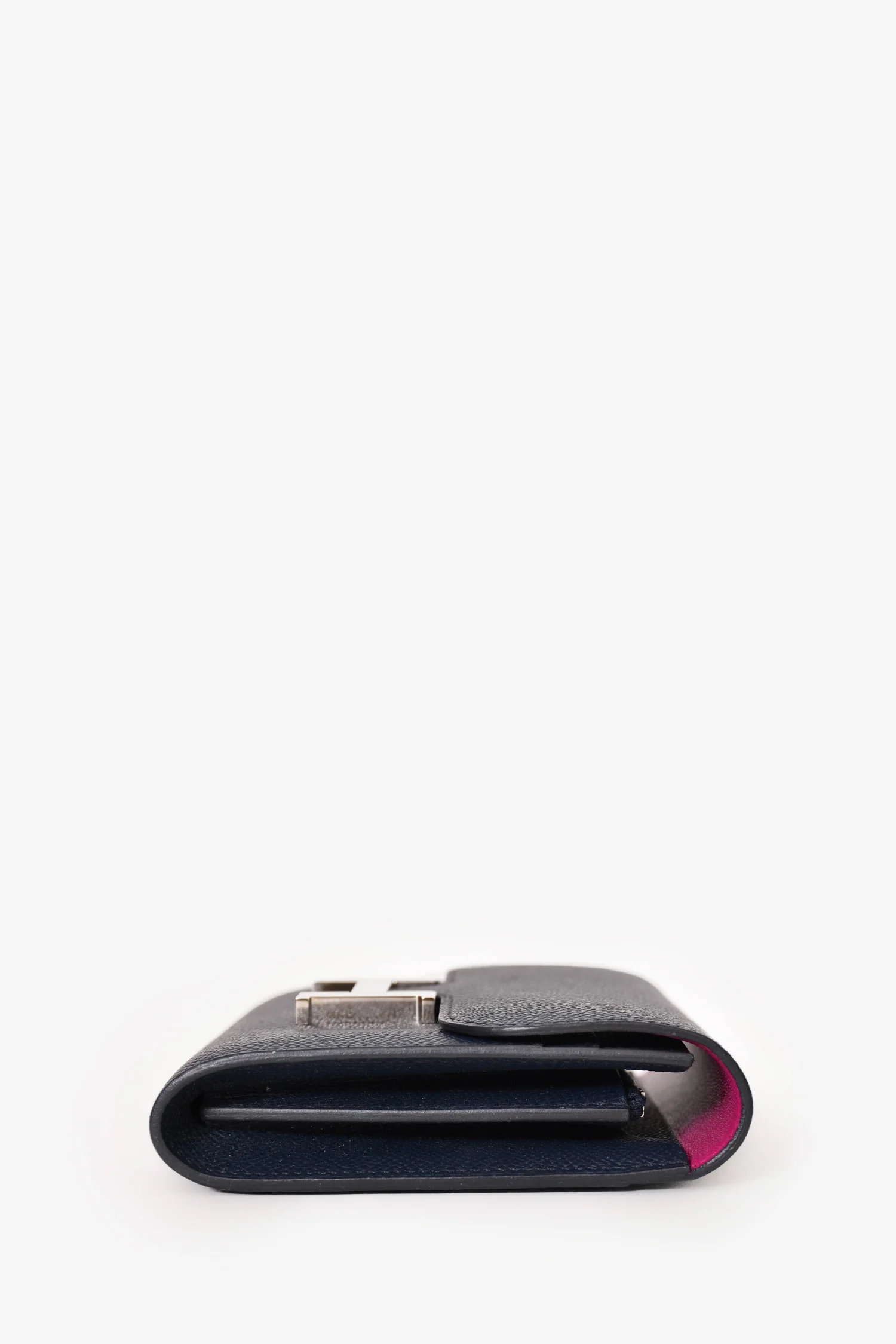 Hermès 2018 Indigo Blue Epsom Constance Pasant Wallet