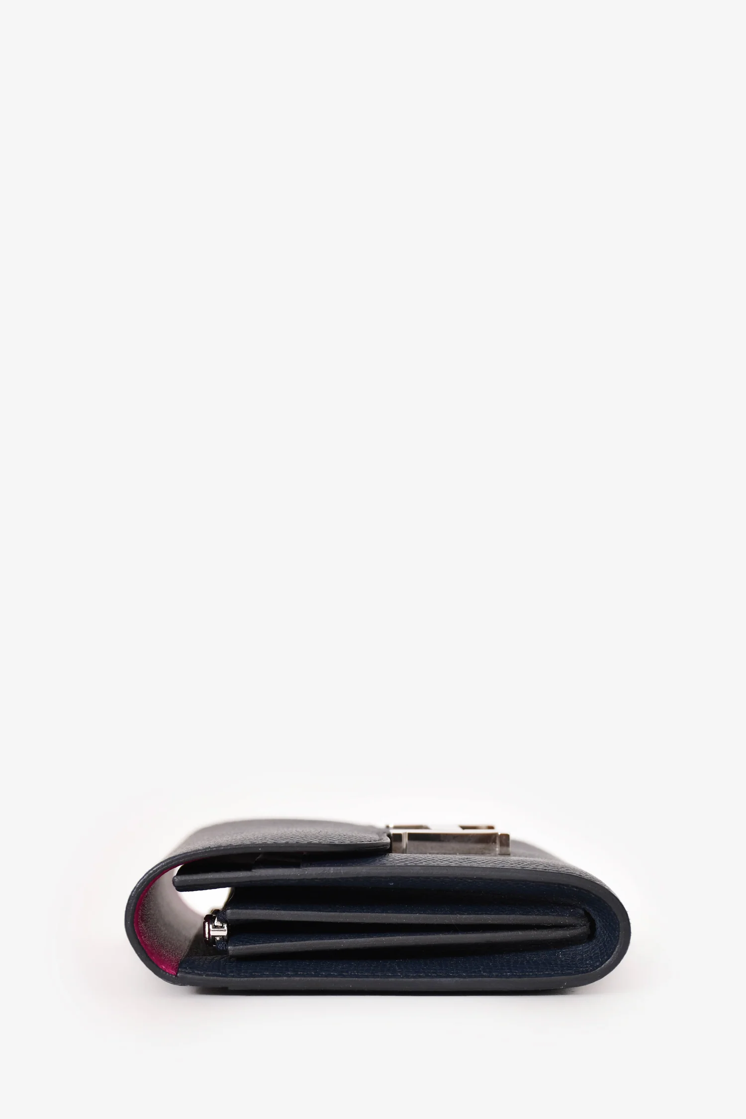 Hermès 2018 Indigo Blue Epsom Constance Pasant Wallet