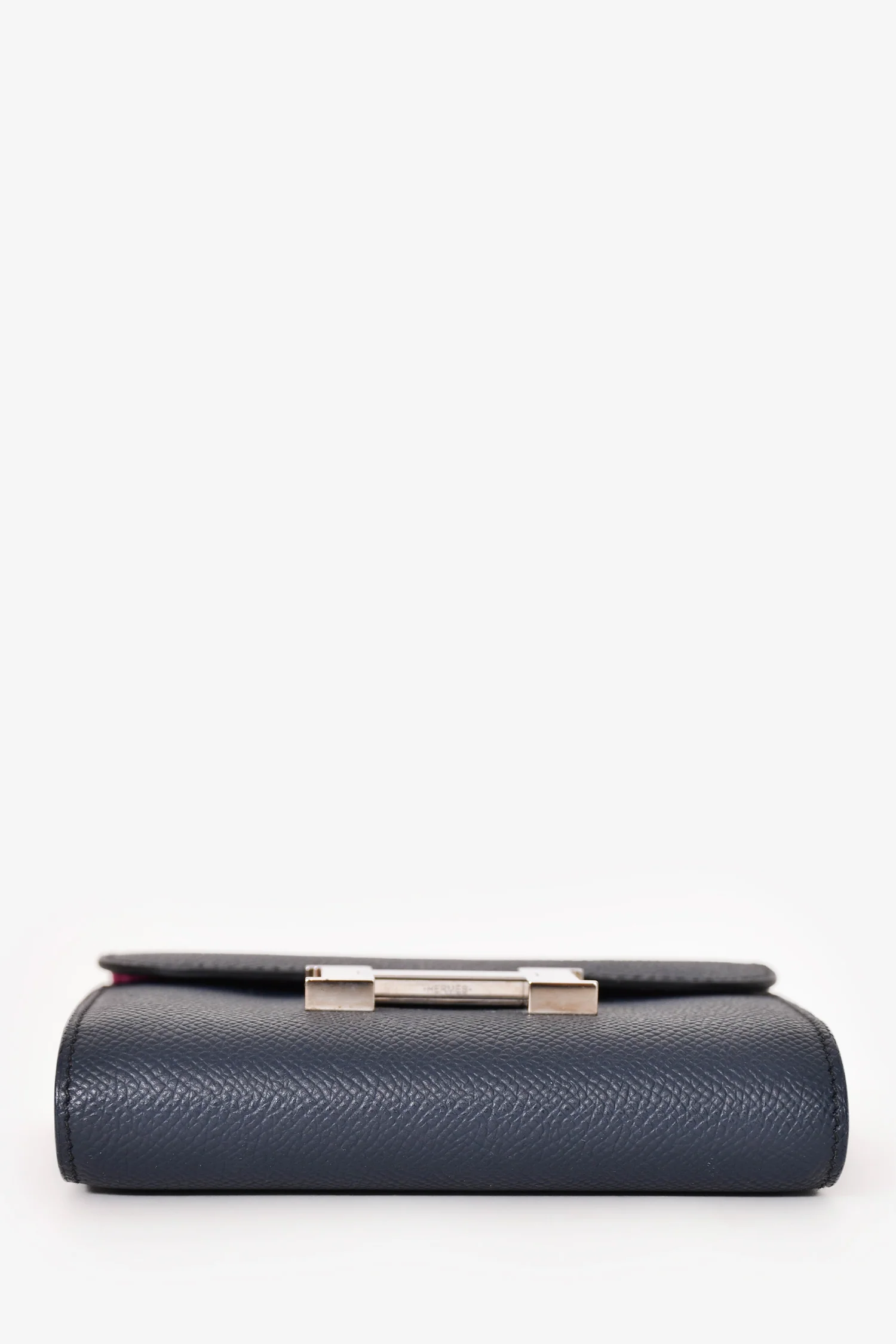 Hermès 2018 Indigo Blue Epsom Constance Pasant Wallet
