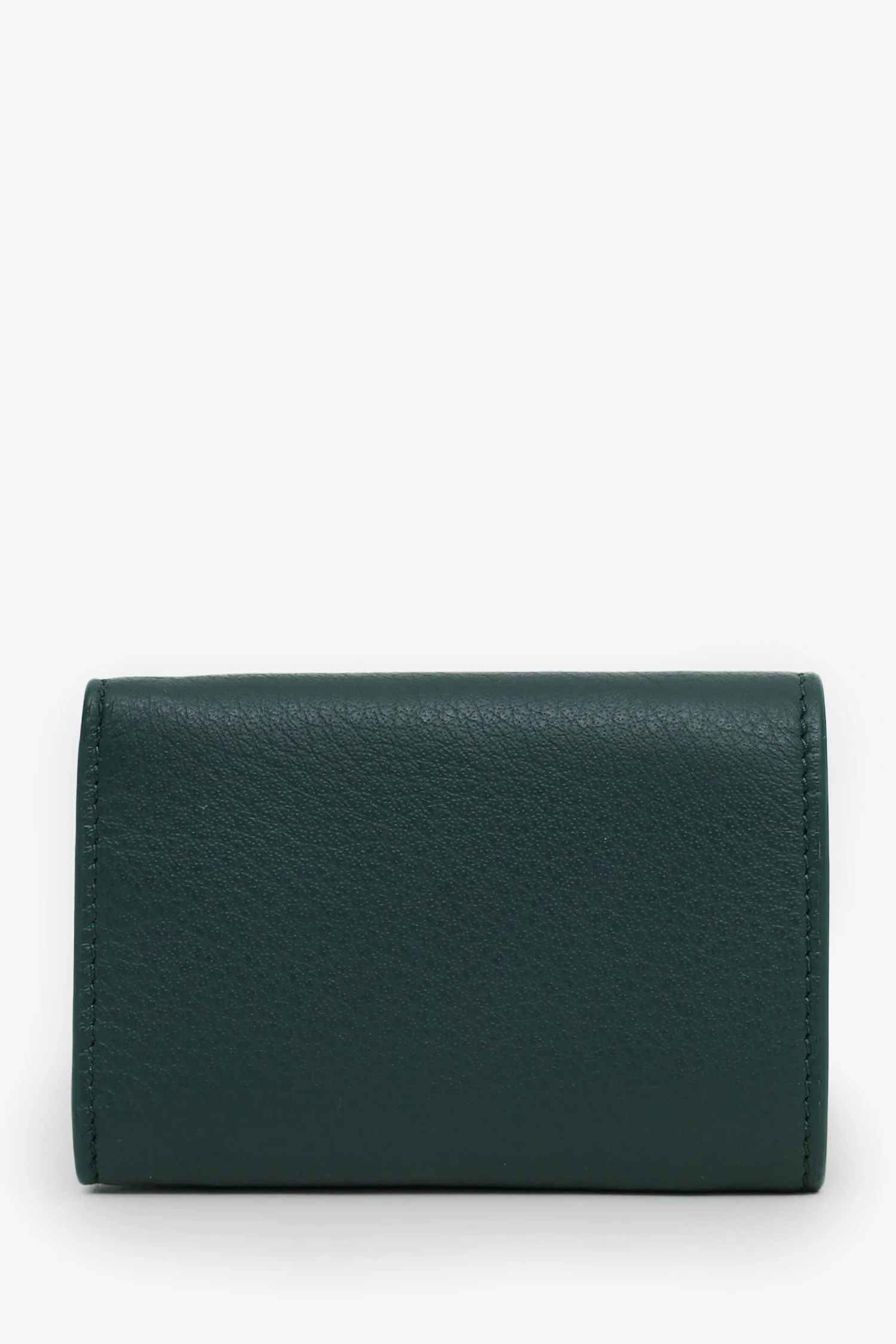 Balenciaga Green Leather Papier Mini Compact Wallet