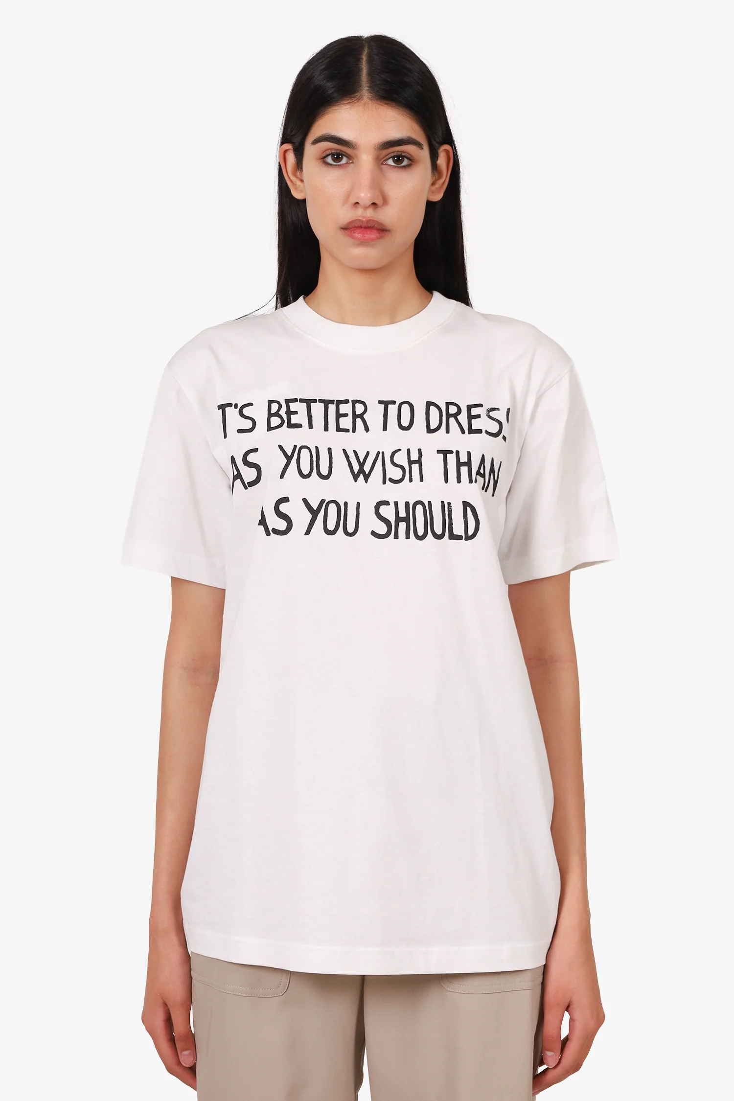 Moschino White Cotton T-Shirt Size M