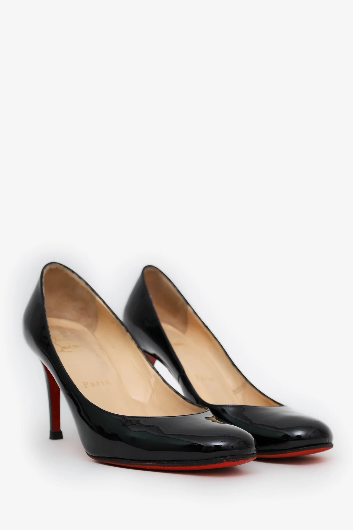Christian Louboutin Black Patent Leather Pumps Size 36.5